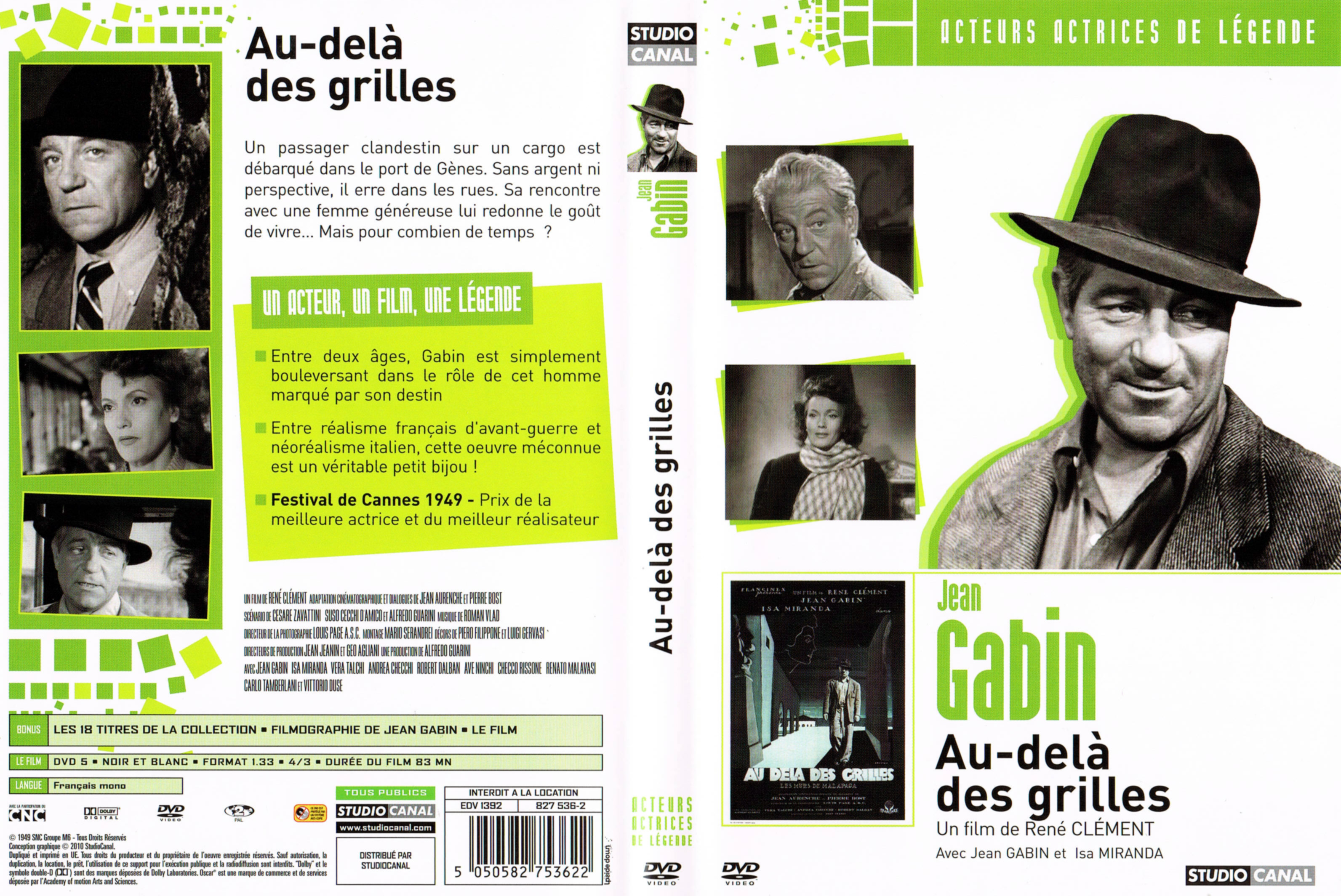 Jaquette DVD Au-del des grilles v3