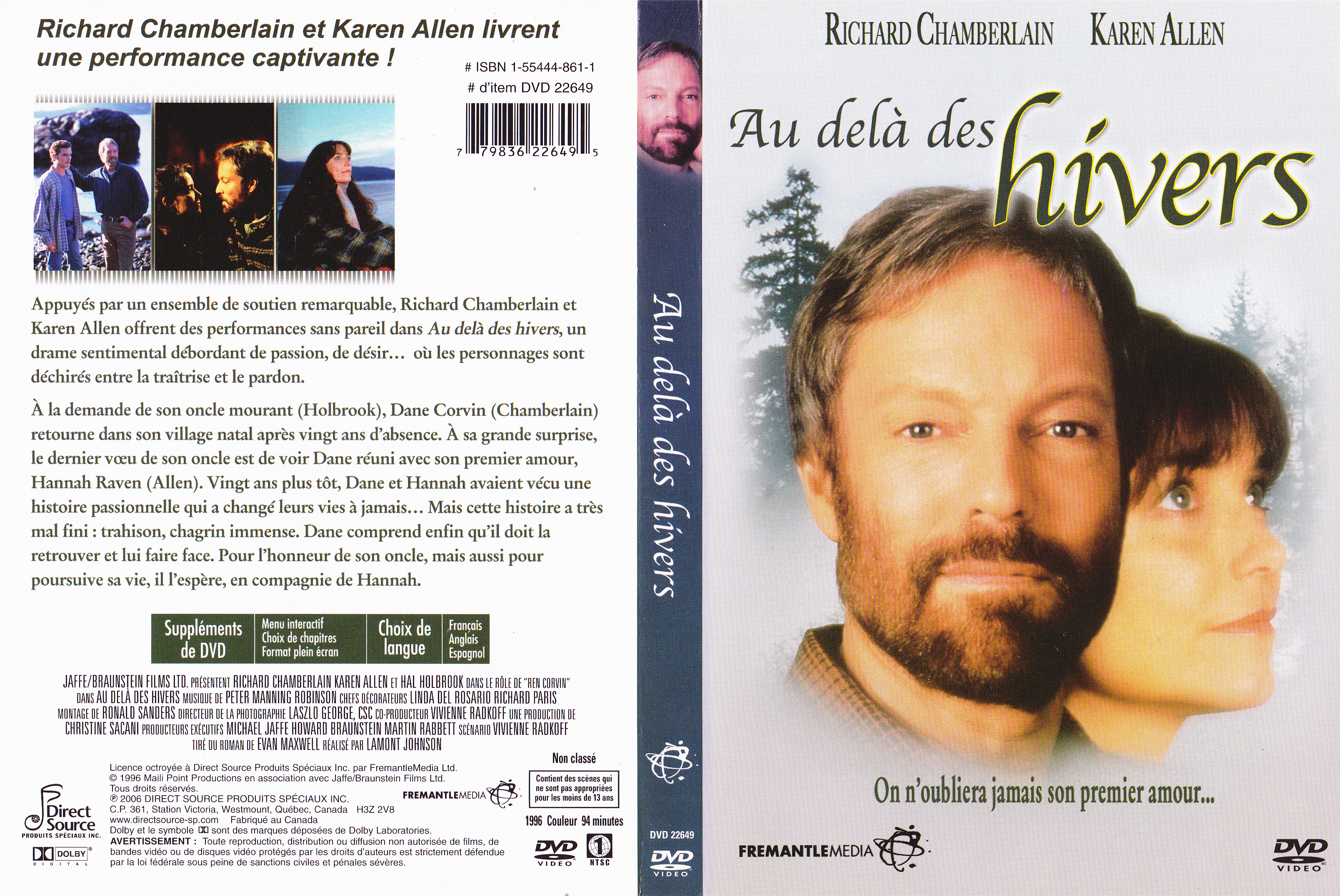 Jaquette DVD Au del des hivers (Canadienne)