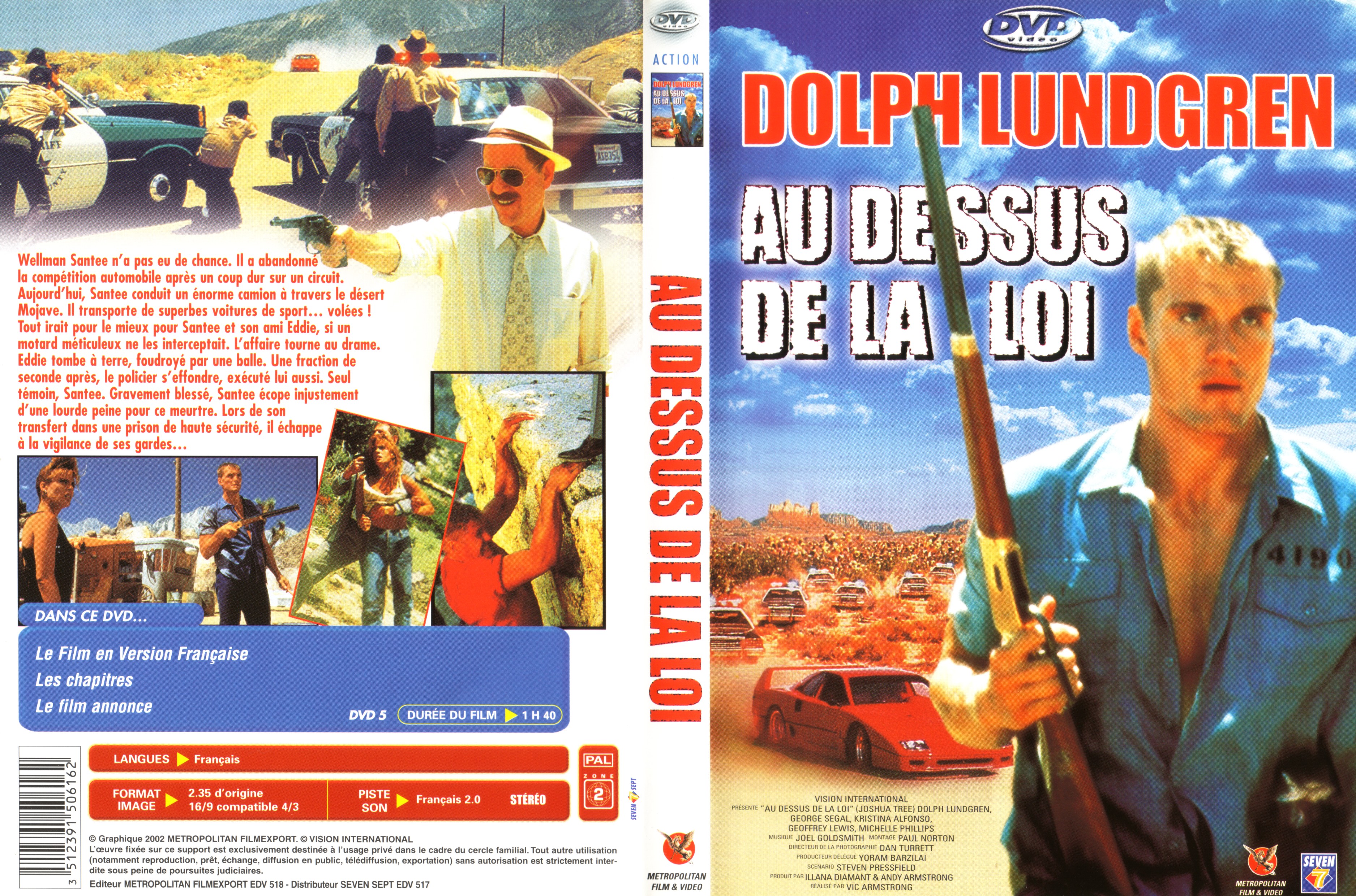 Jaquette DVD Au dessus de la loi