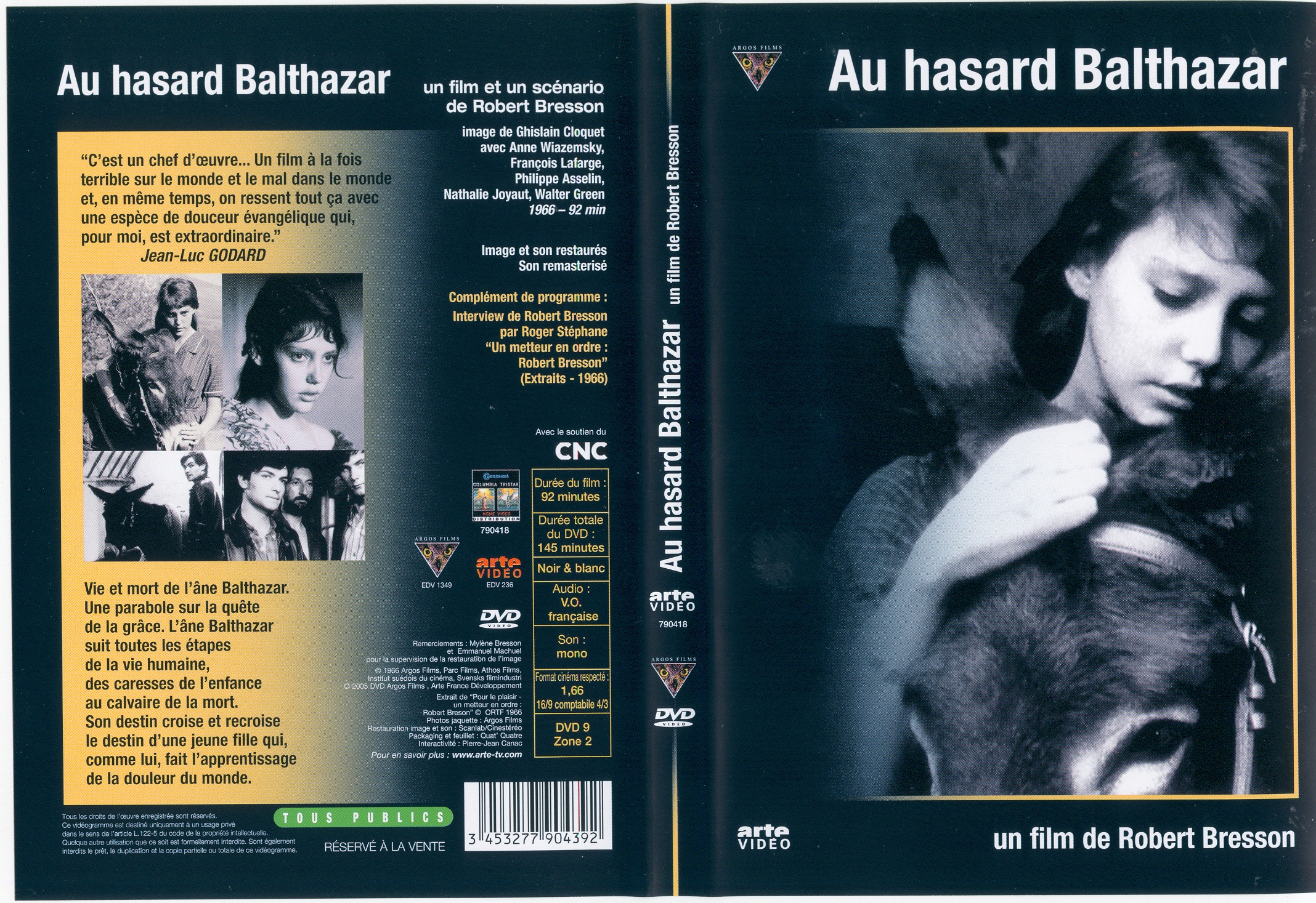 Jaquette DVD Au hasard Balthazar