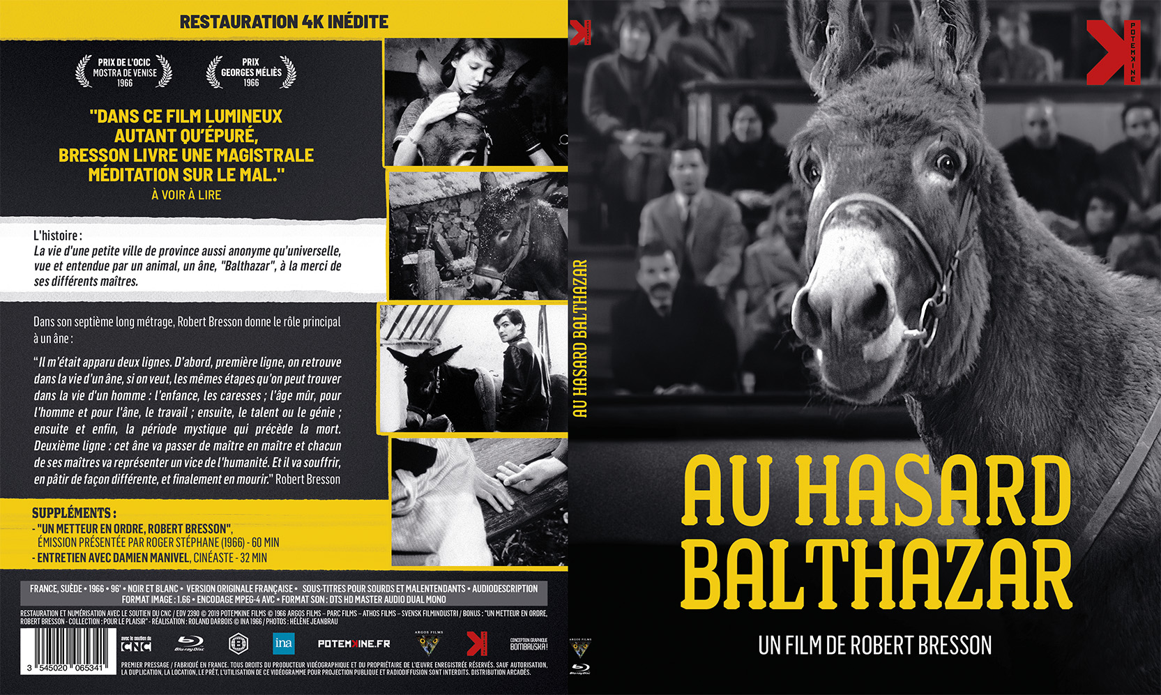 Jaquette DVD Au hasard Balthazar (BLU-RAY)