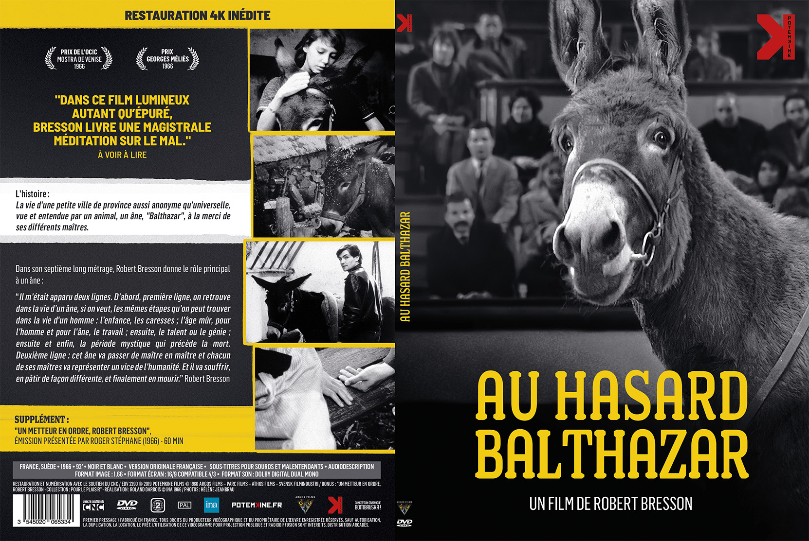 Jaquette DVD Au hasard Balthazar v2