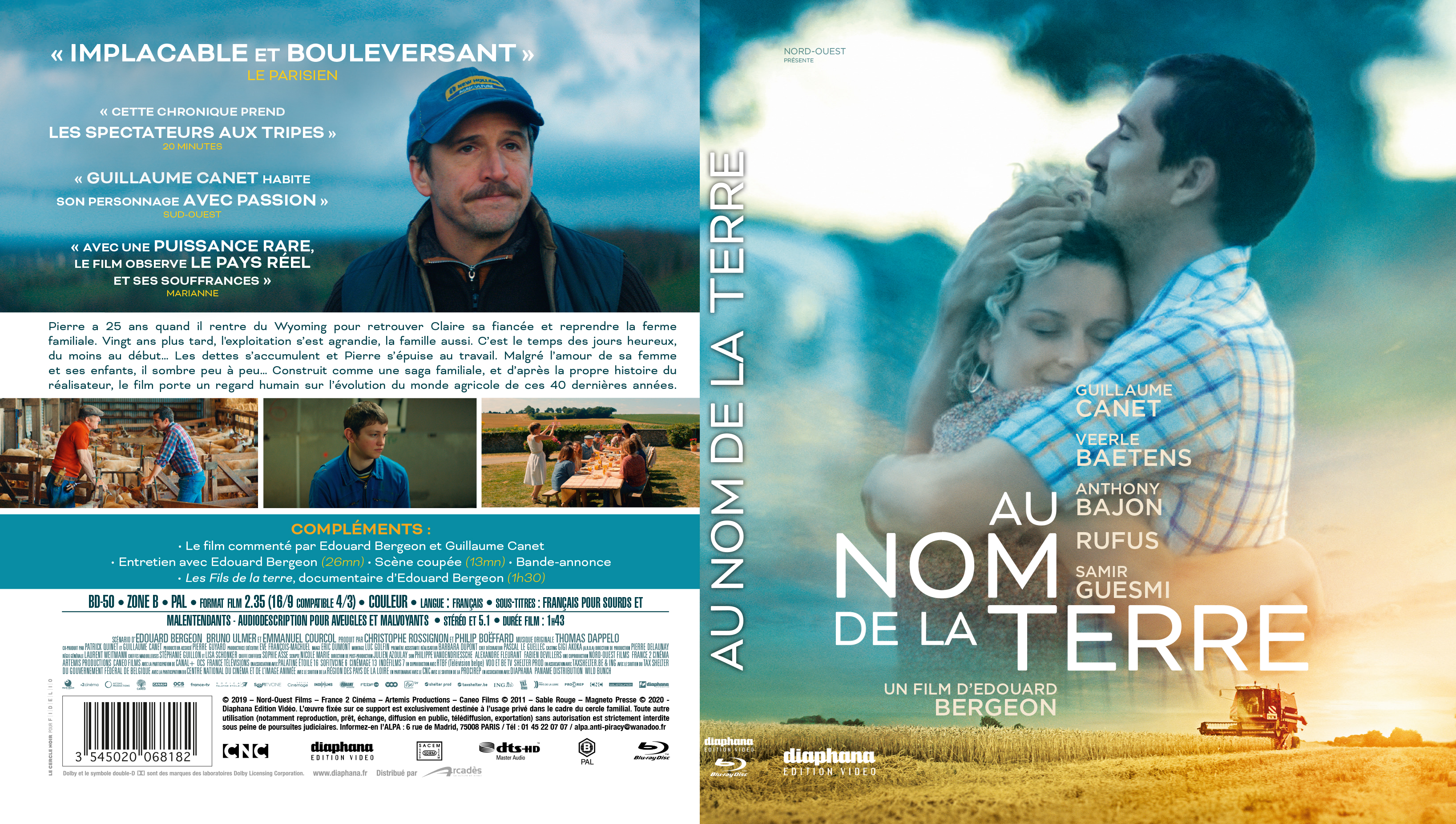 Jaquette DVD Au nom de la terre (BLU-RAY)