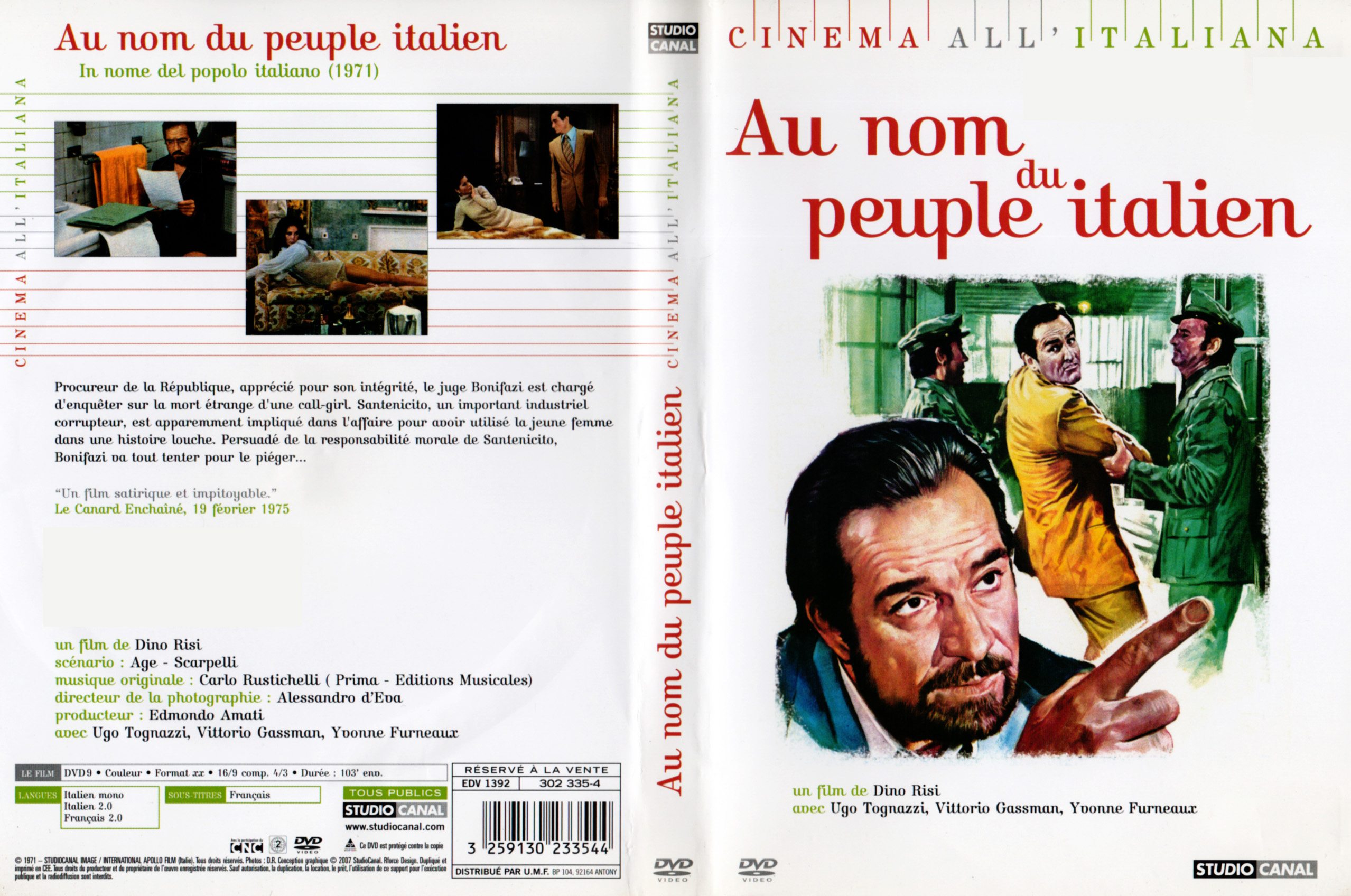 Jaquette DVD Au nom du peuple italien