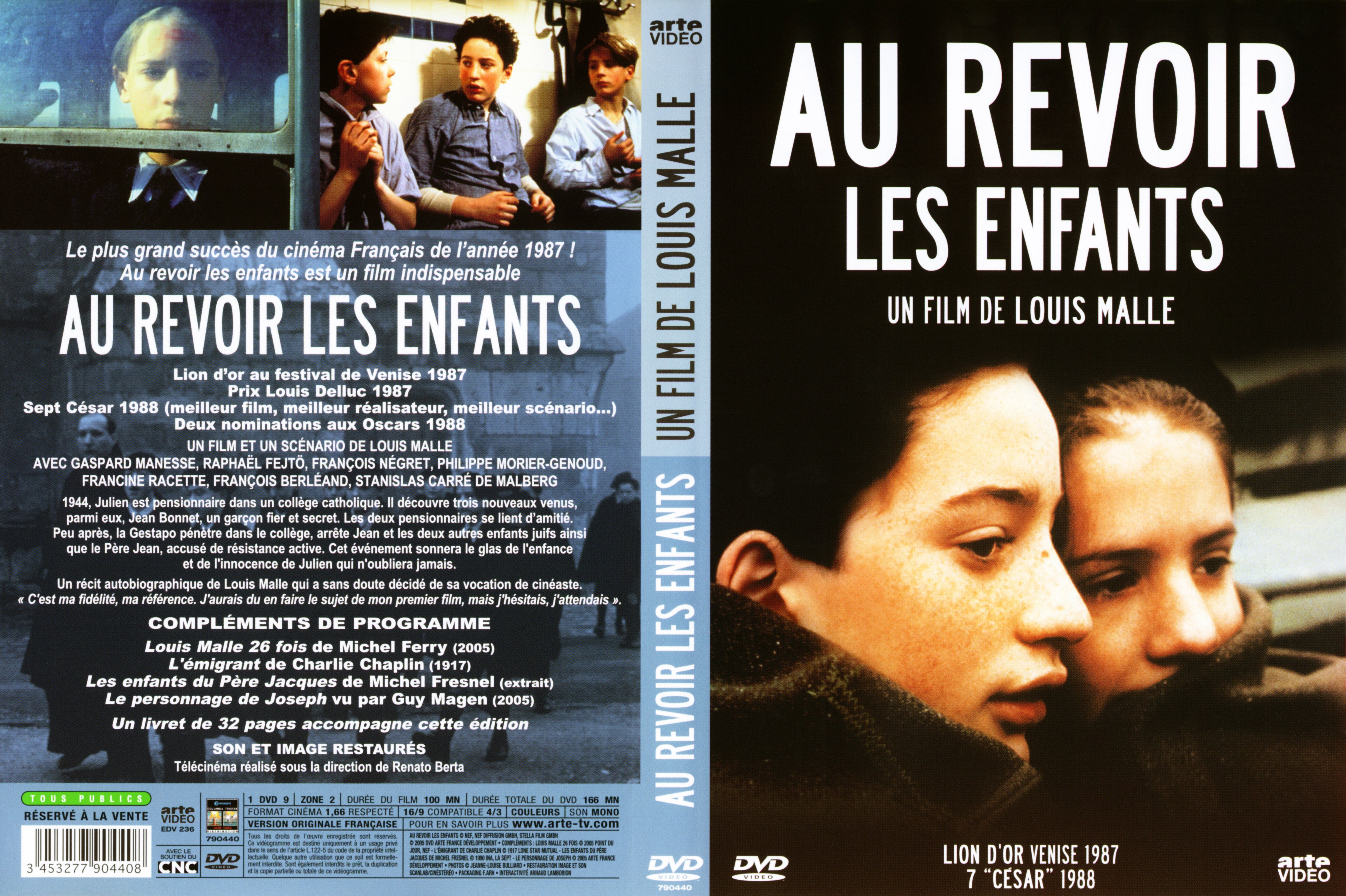 Jaquette DVD Au revoir les enfants