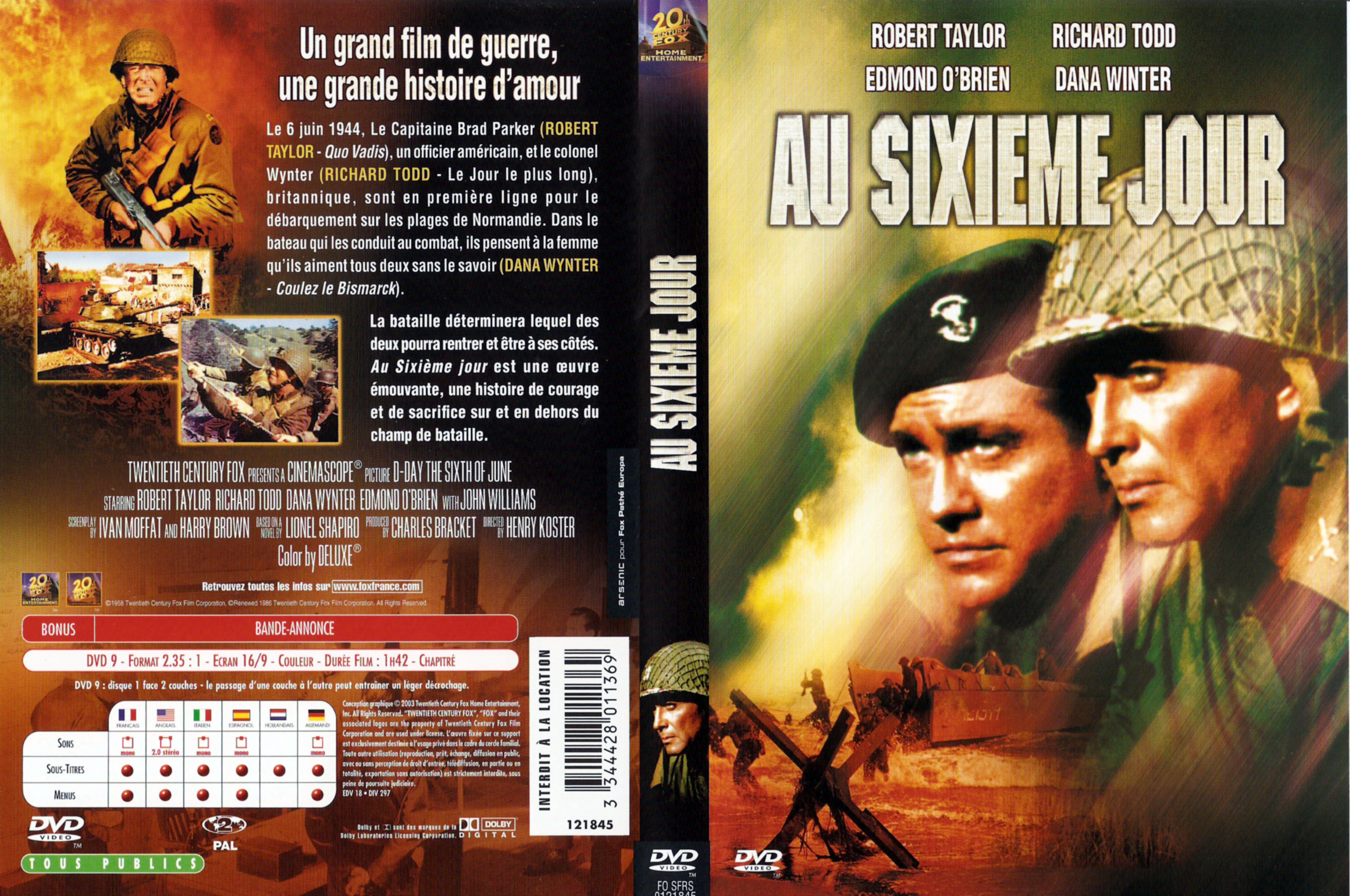 Jaquette DVD Au sixime jour