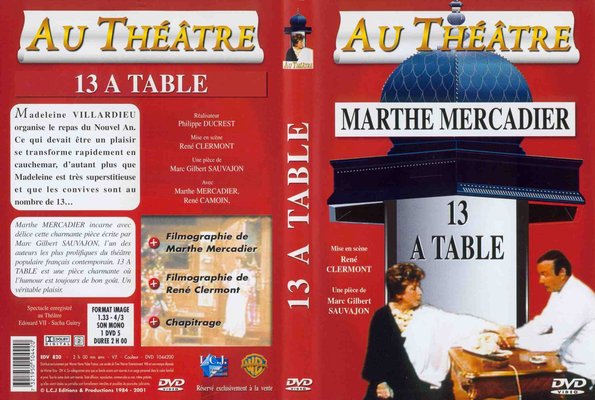 Jaquette DVD Au theatre - 13 a table