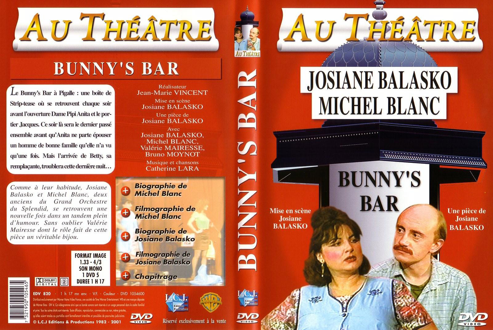 Jaquette DVD Au theatre - Bunny