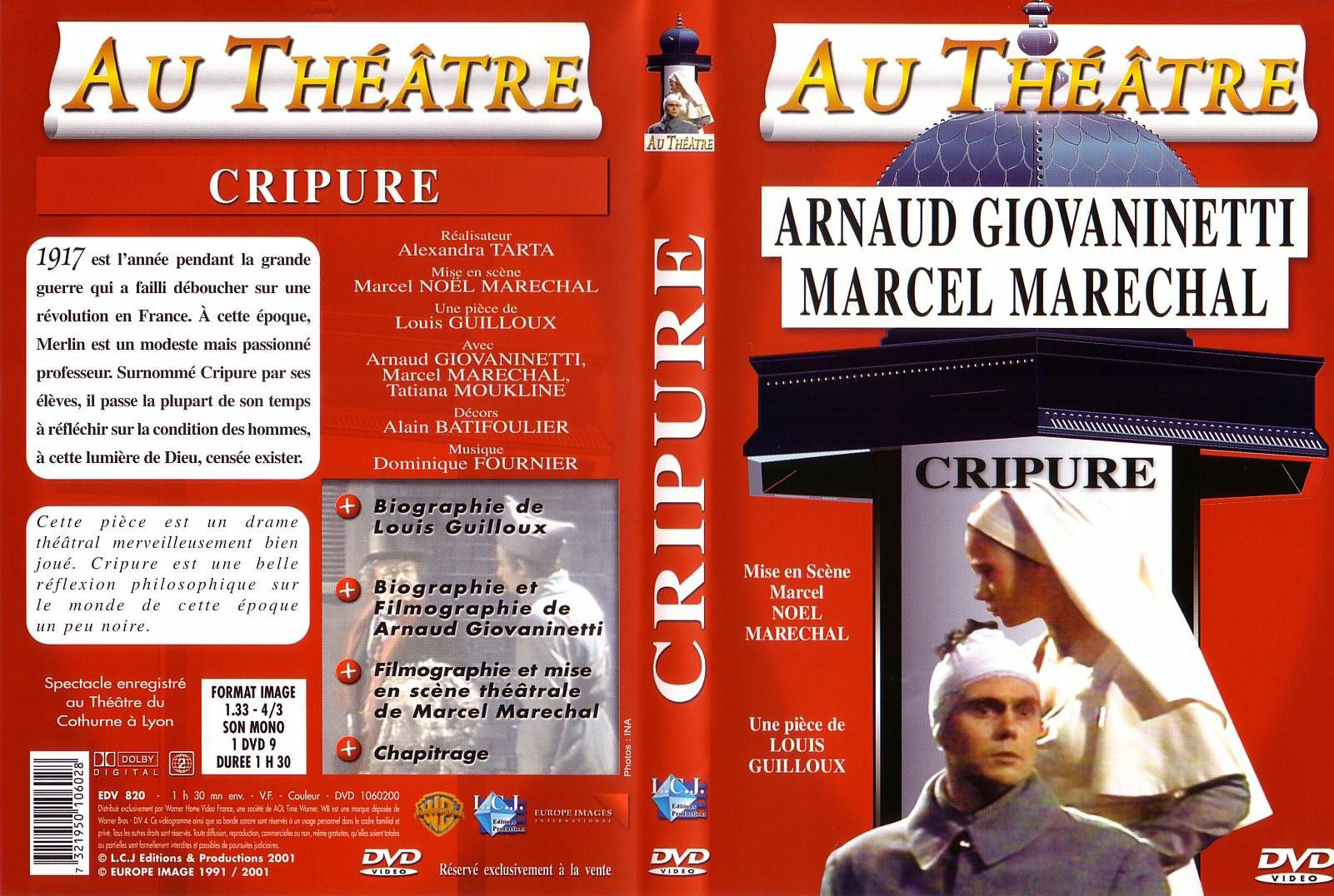 Jaquette DVD Au theatre - Cripure