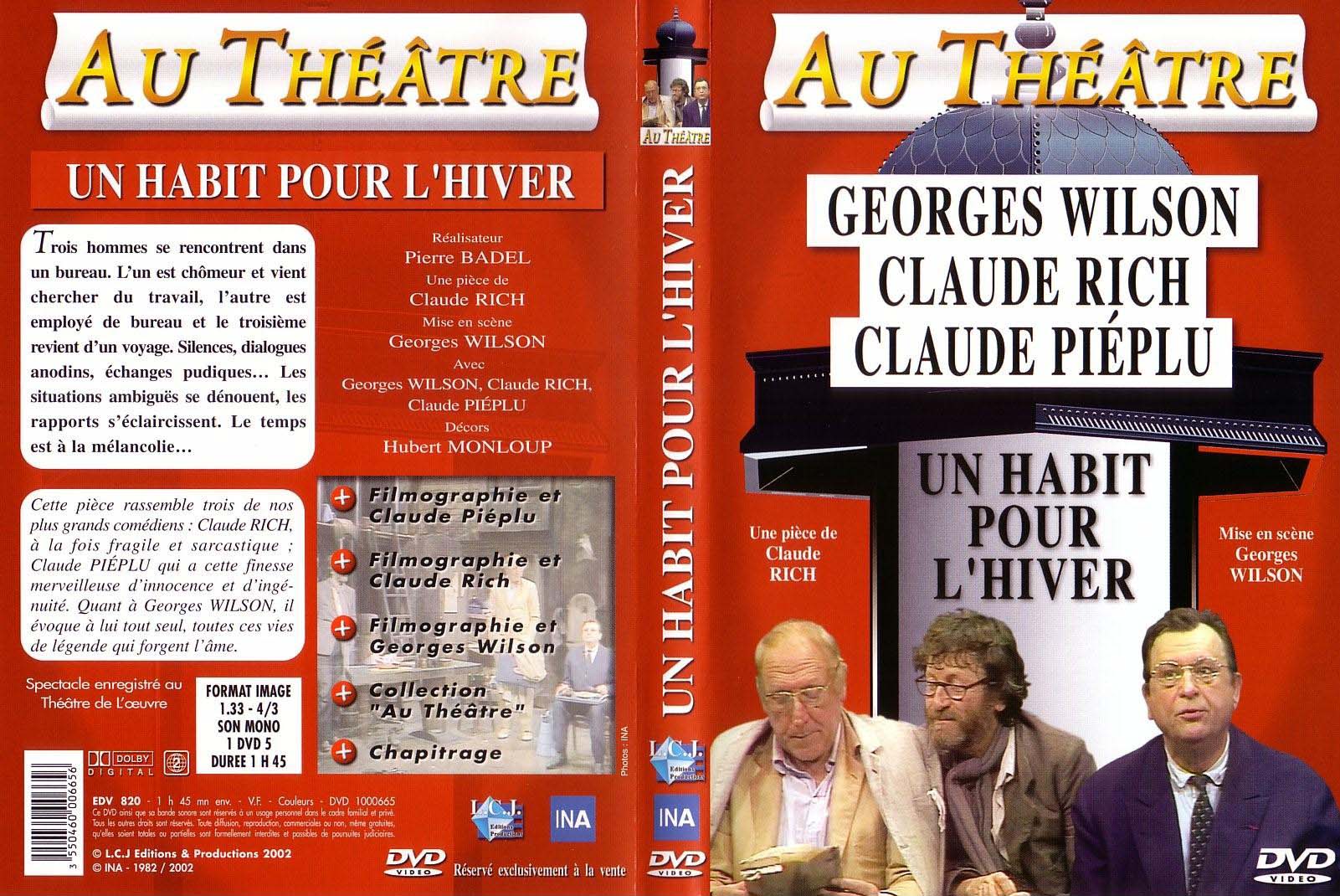 Jaquette DVD Au theatre - Un habit pour l