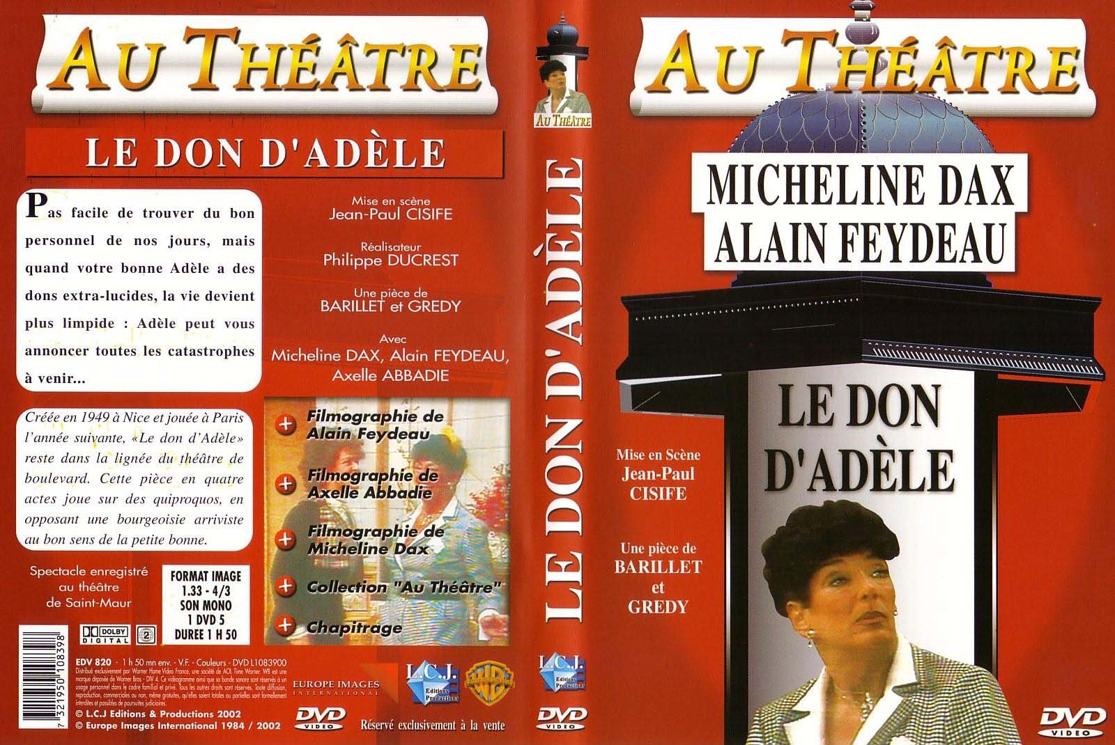 Jaquette DVD Au theatre - le don d