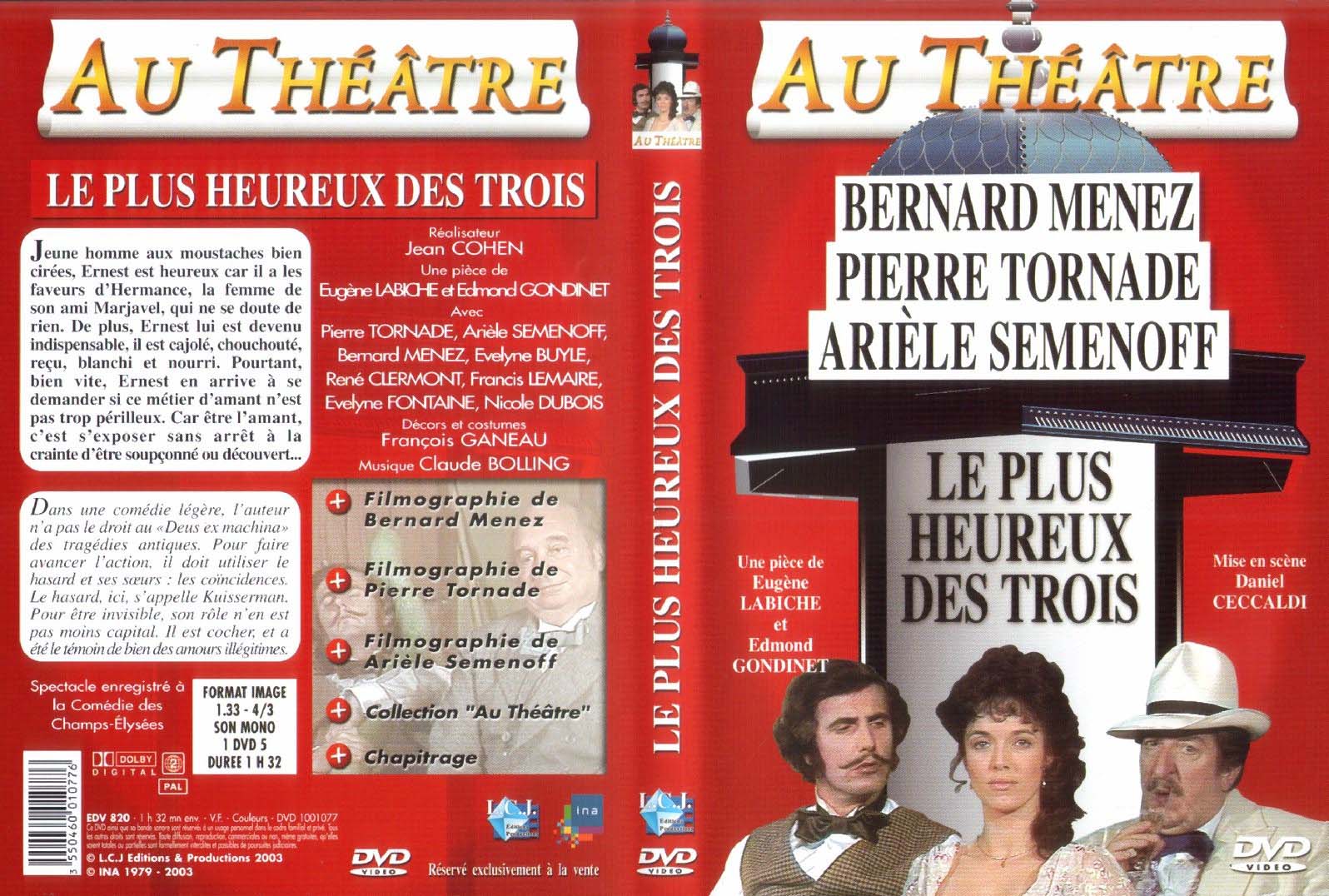 Jaquette DVD Au theatre - le plus heureux des trois