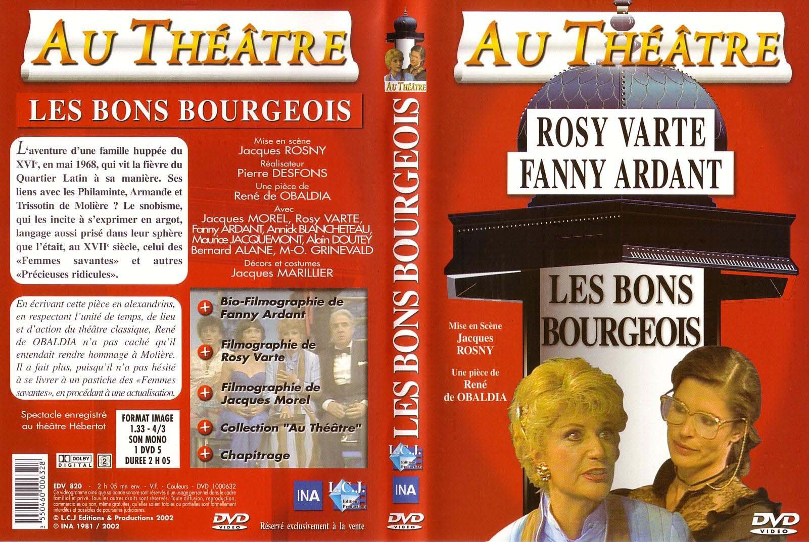 Jaquette DVD Au theatre - les bons bourgeois