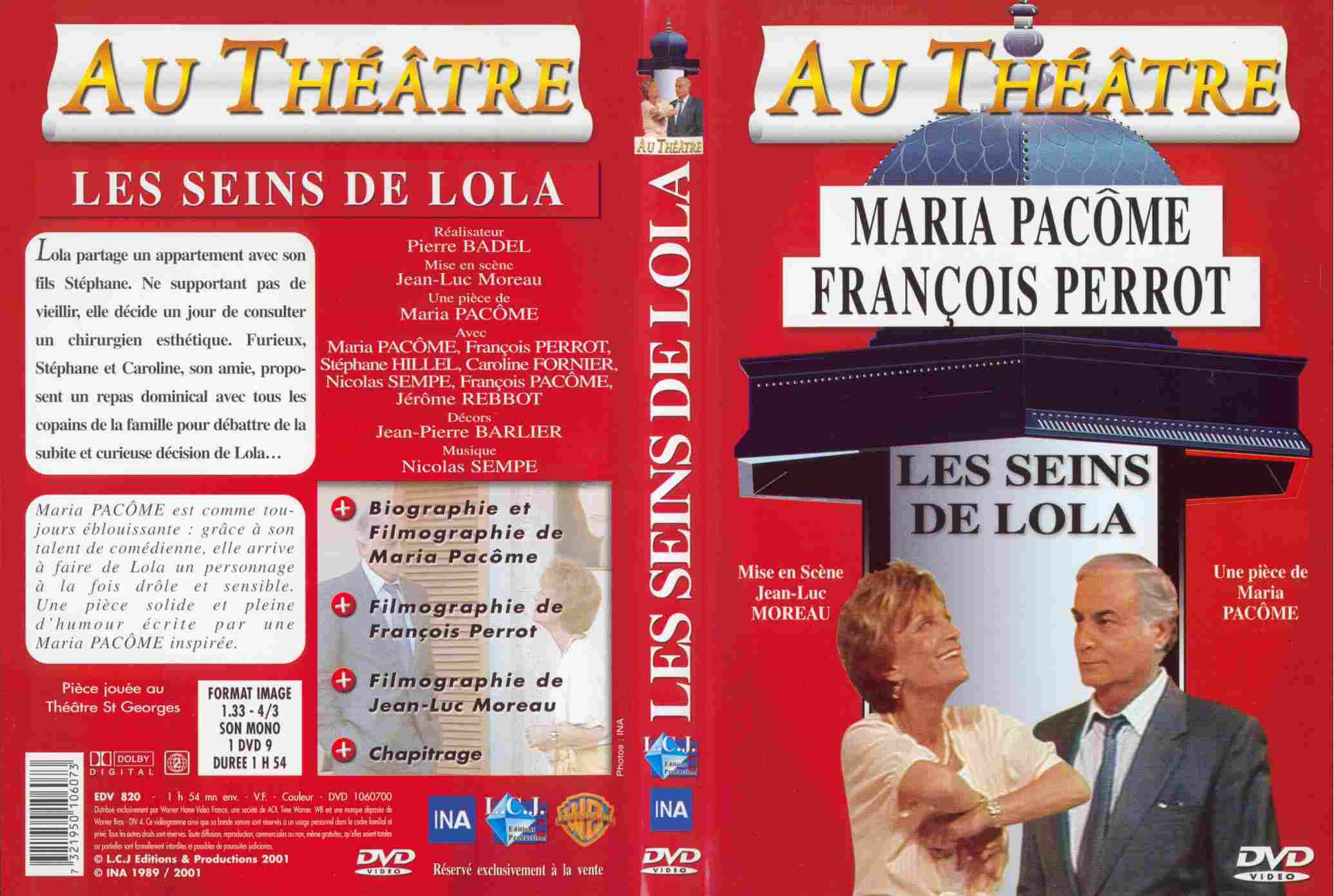 Jaquette DVD Au theatre - les seins de Lola