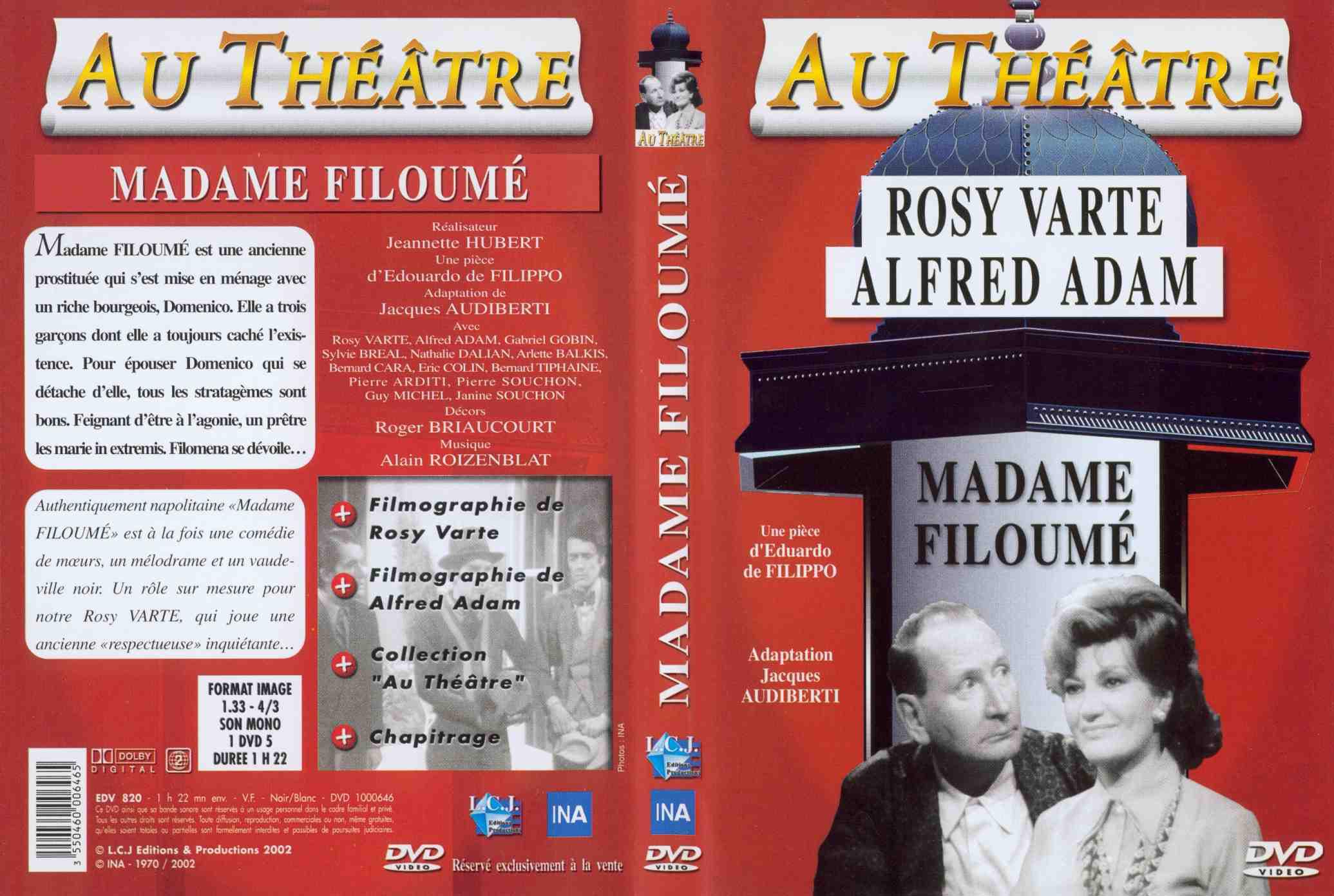 Jaquette DVD Au theatre - madame filoum