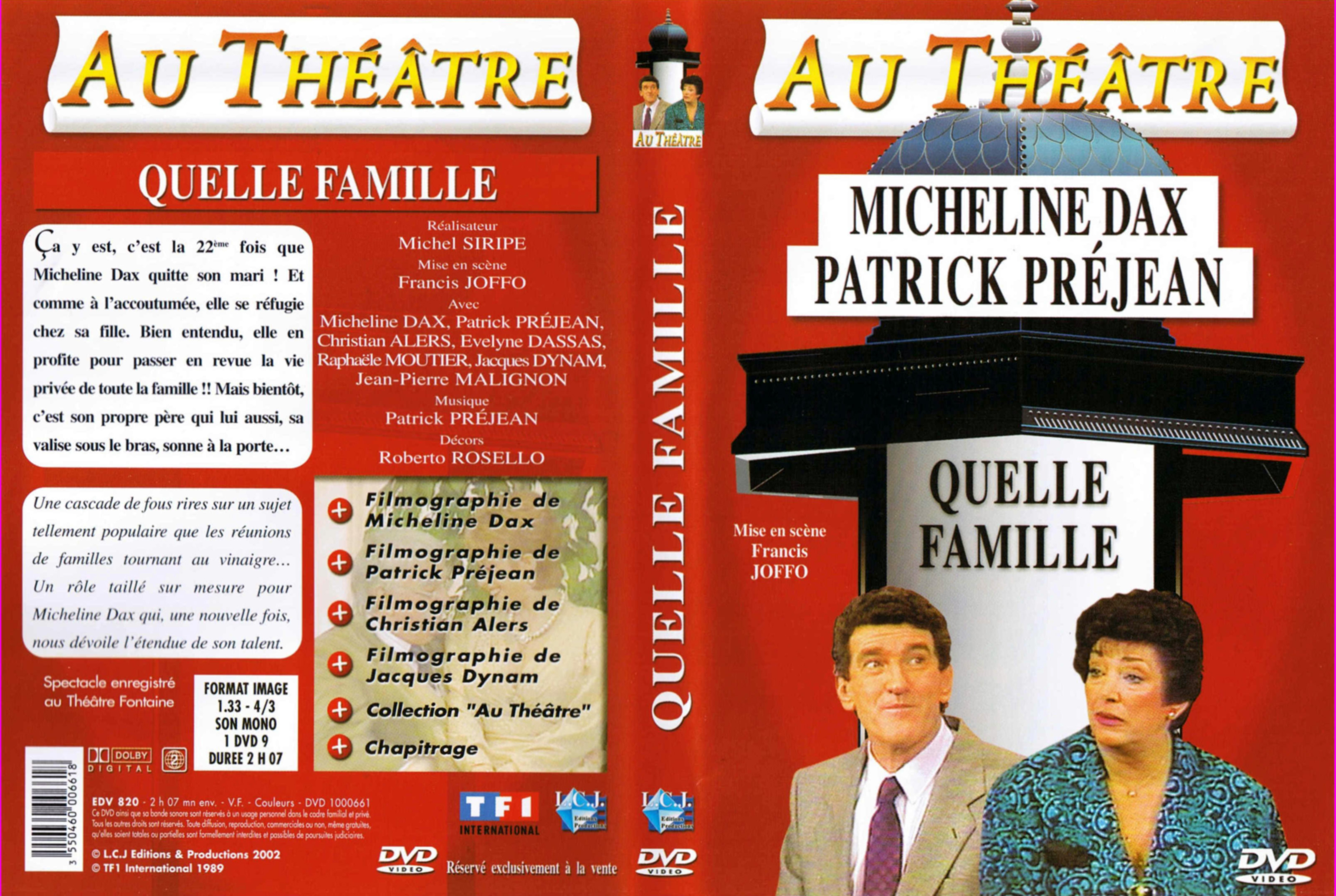 Jaquette DVD Au theatre - quelle famille