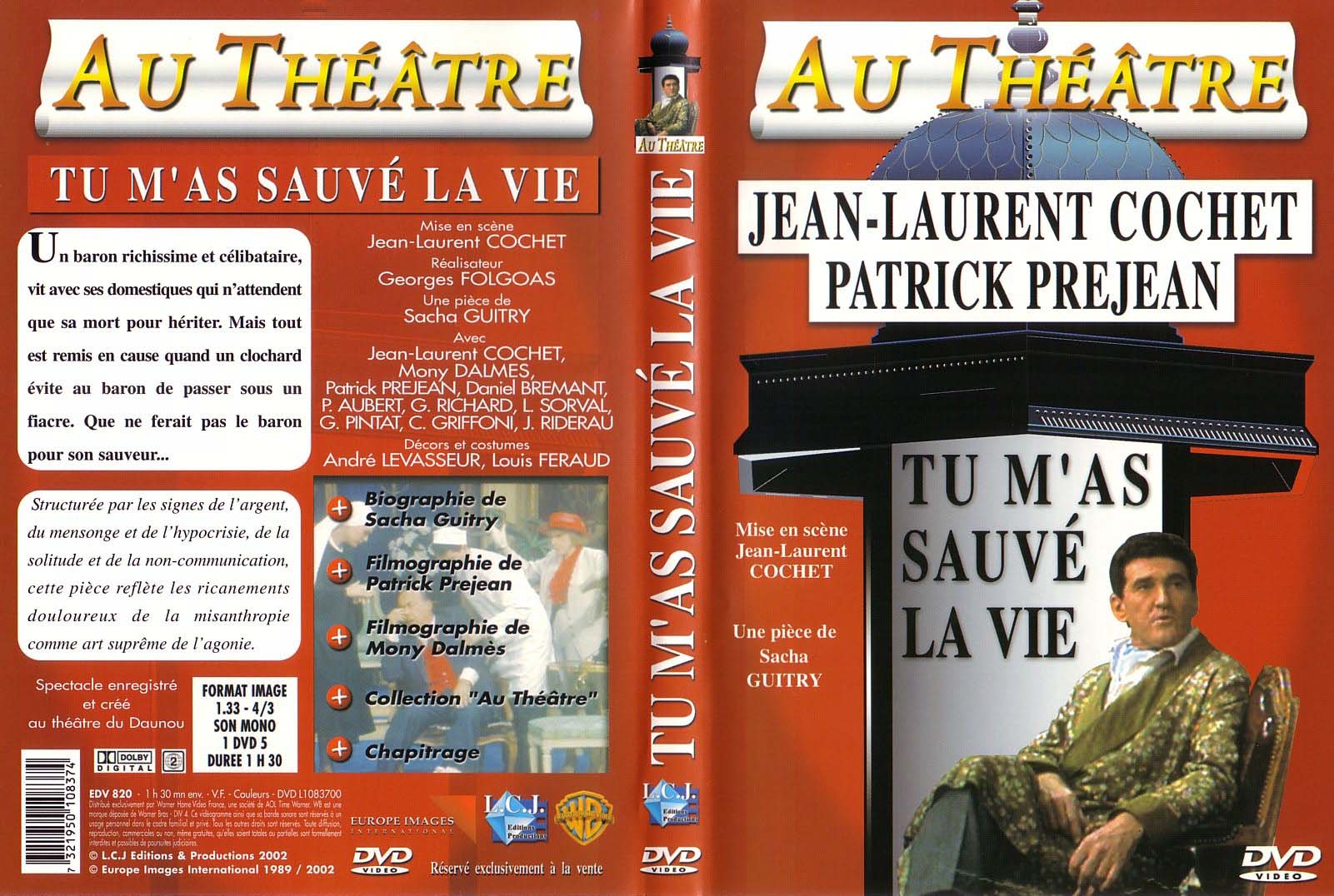 Jaquette DVD Au theatre - tu m