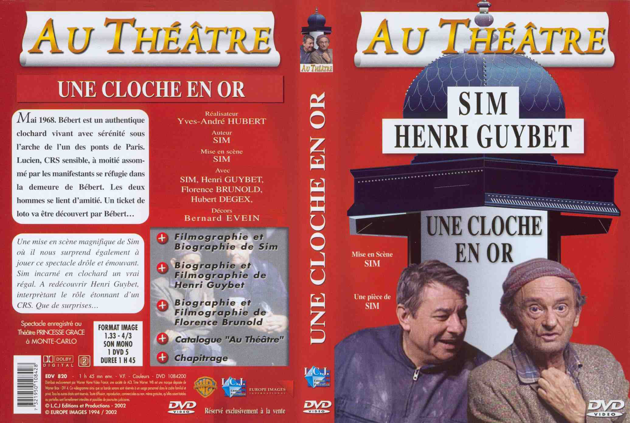 Jaquette DVD Au theatre - une cloche en or
