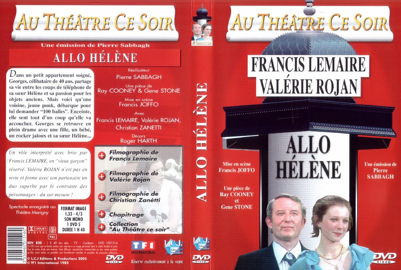 Jaquette DVD Au theatre ce soir - Allo Hlne