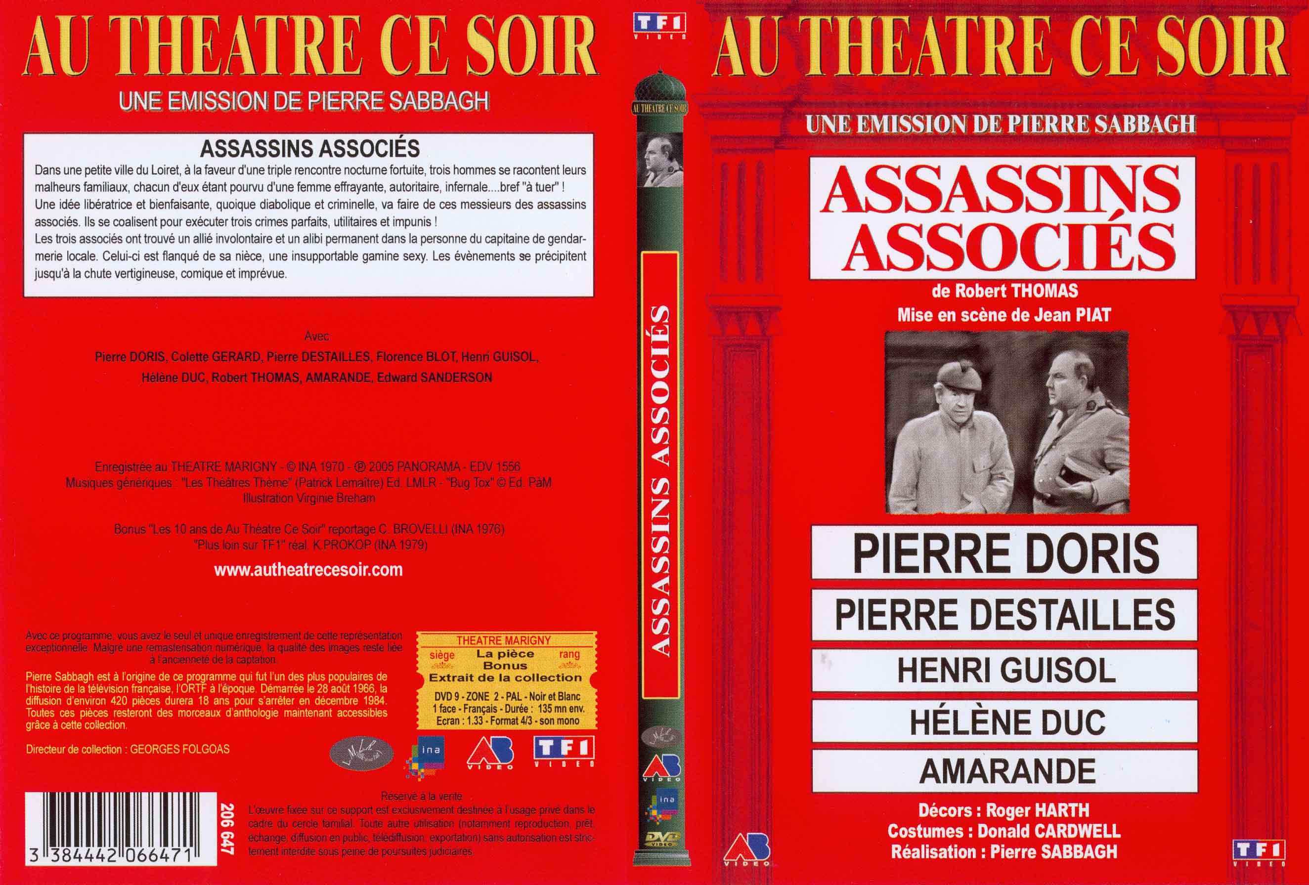 Jaquette DVD Au theatre ce soir - Assassins associes