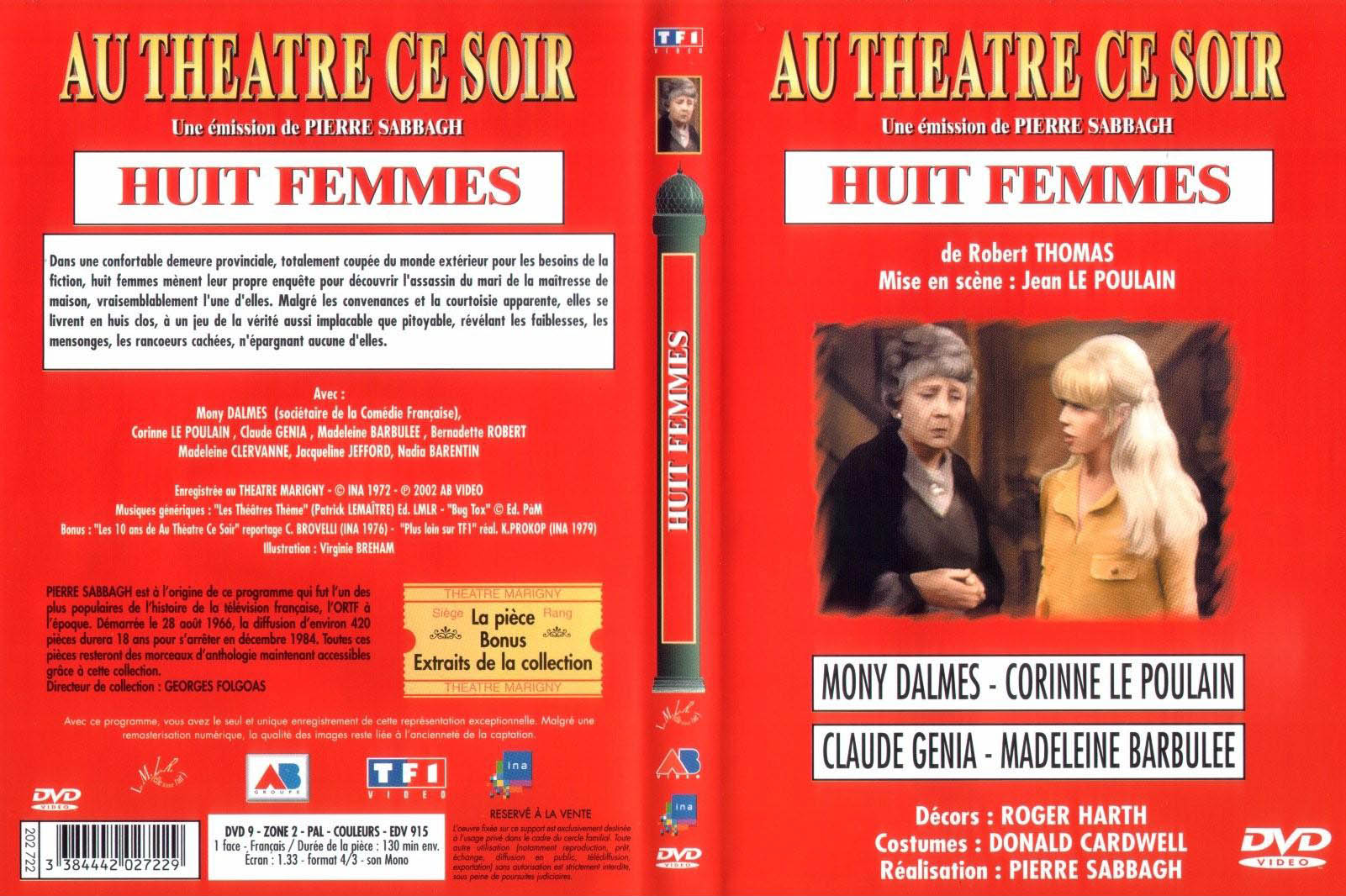 Jaquette DVD Au theatre ce soir - Huit femmes