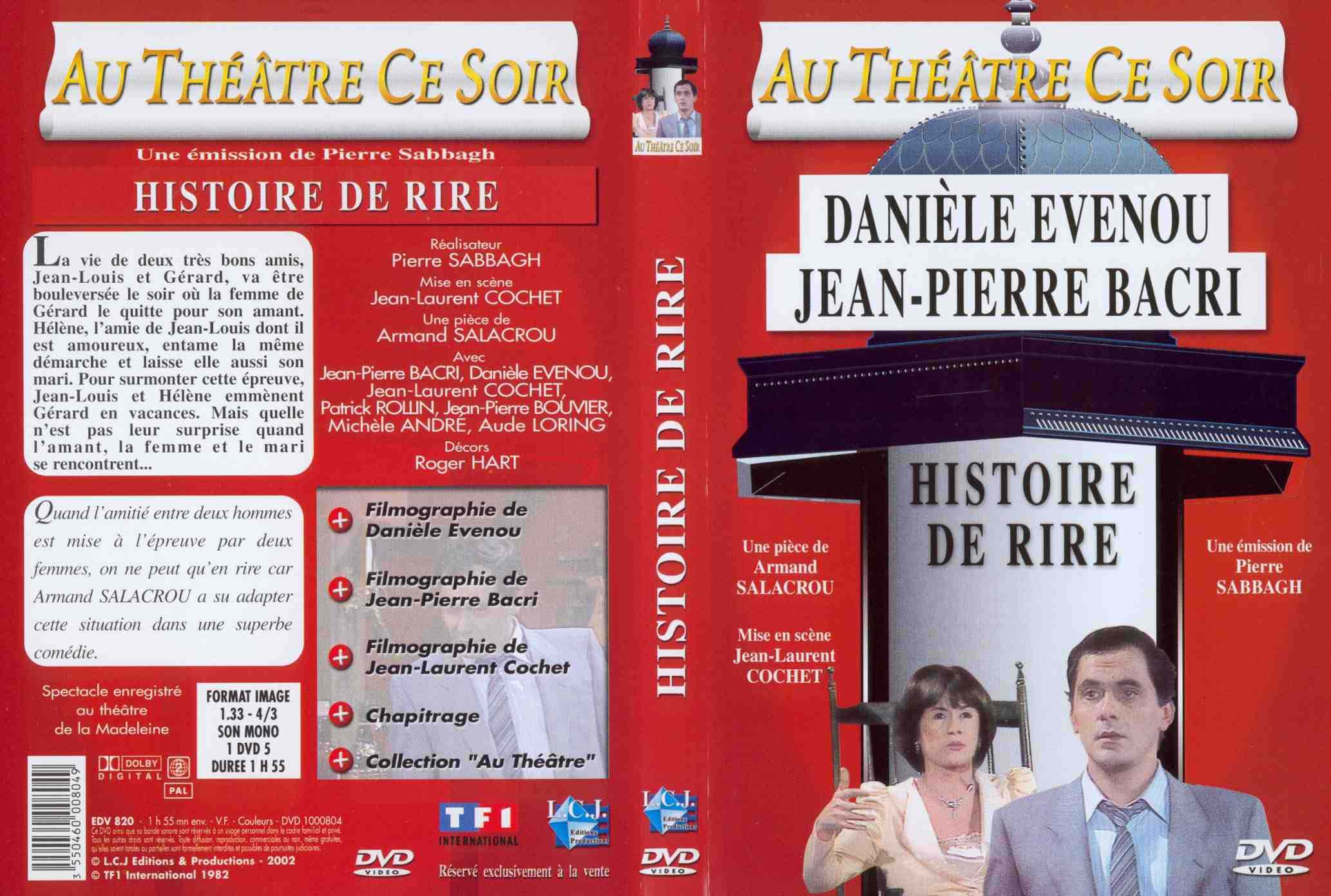 Jaquette DVD Au theatre ce soir - histoire de rire