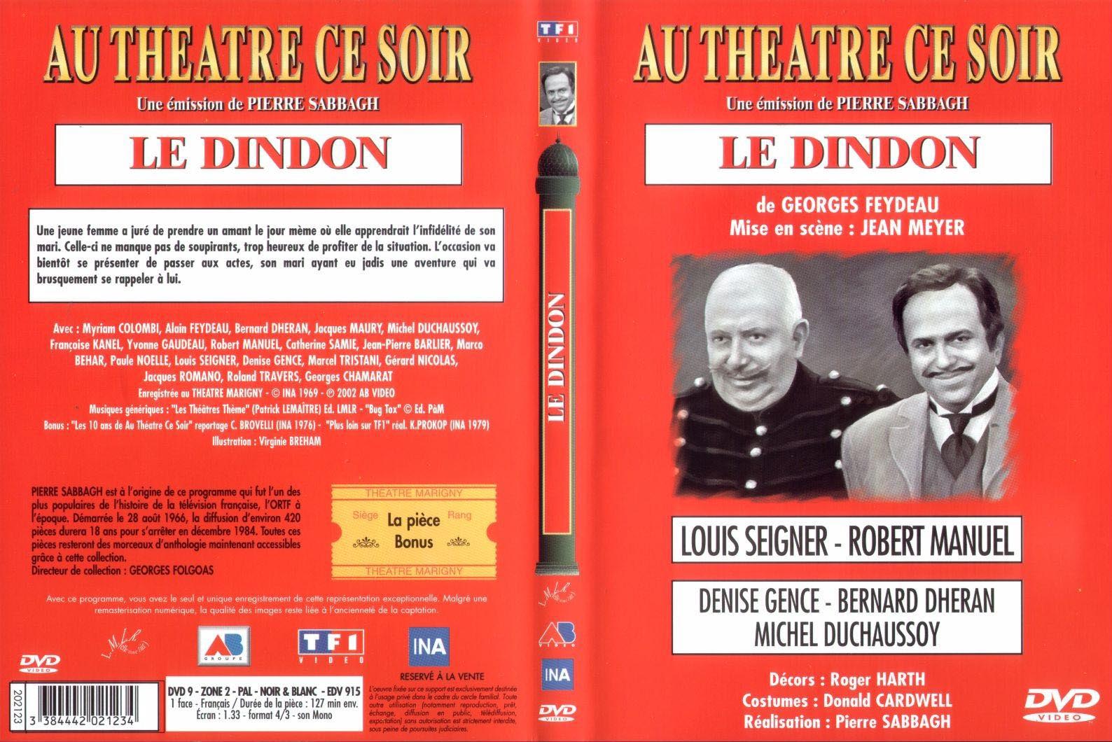 Jaquette DVD Au theatre ce soir - le dindon