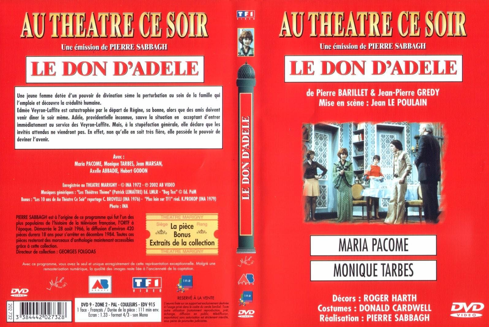 Jaquette DVD Au theatre ce soir - le don d