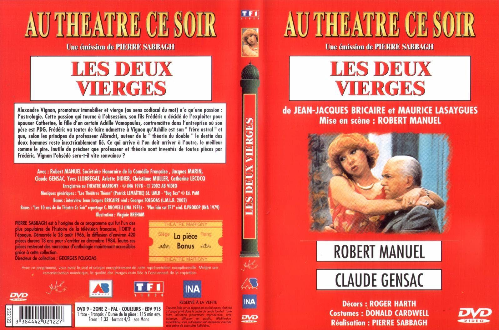 Jaquette DVD Au theatre ce soir - les deux vierges