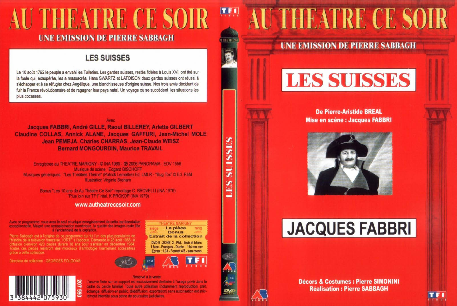 Jaquette DVD Au theatre ce soir - les suisses