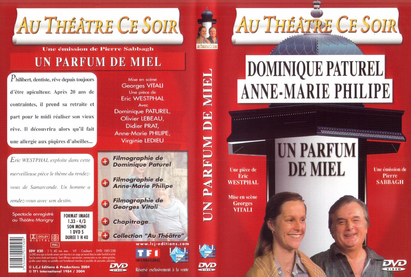 Jaquette DVD Au theatre ce soir - un parfum de miel