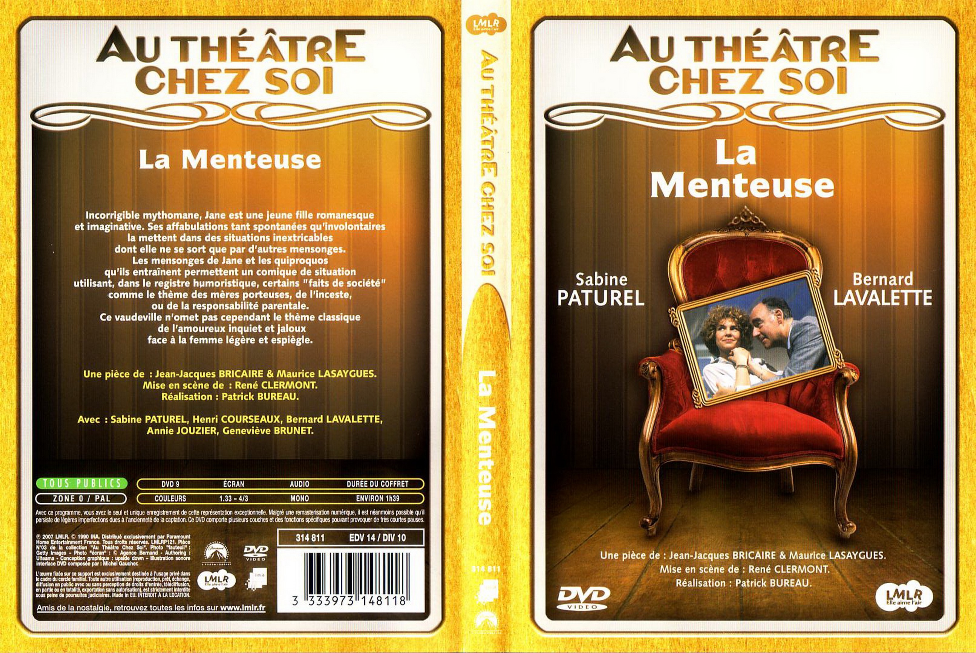 Jaquette DVD Au theatre chez soi - La menteuse