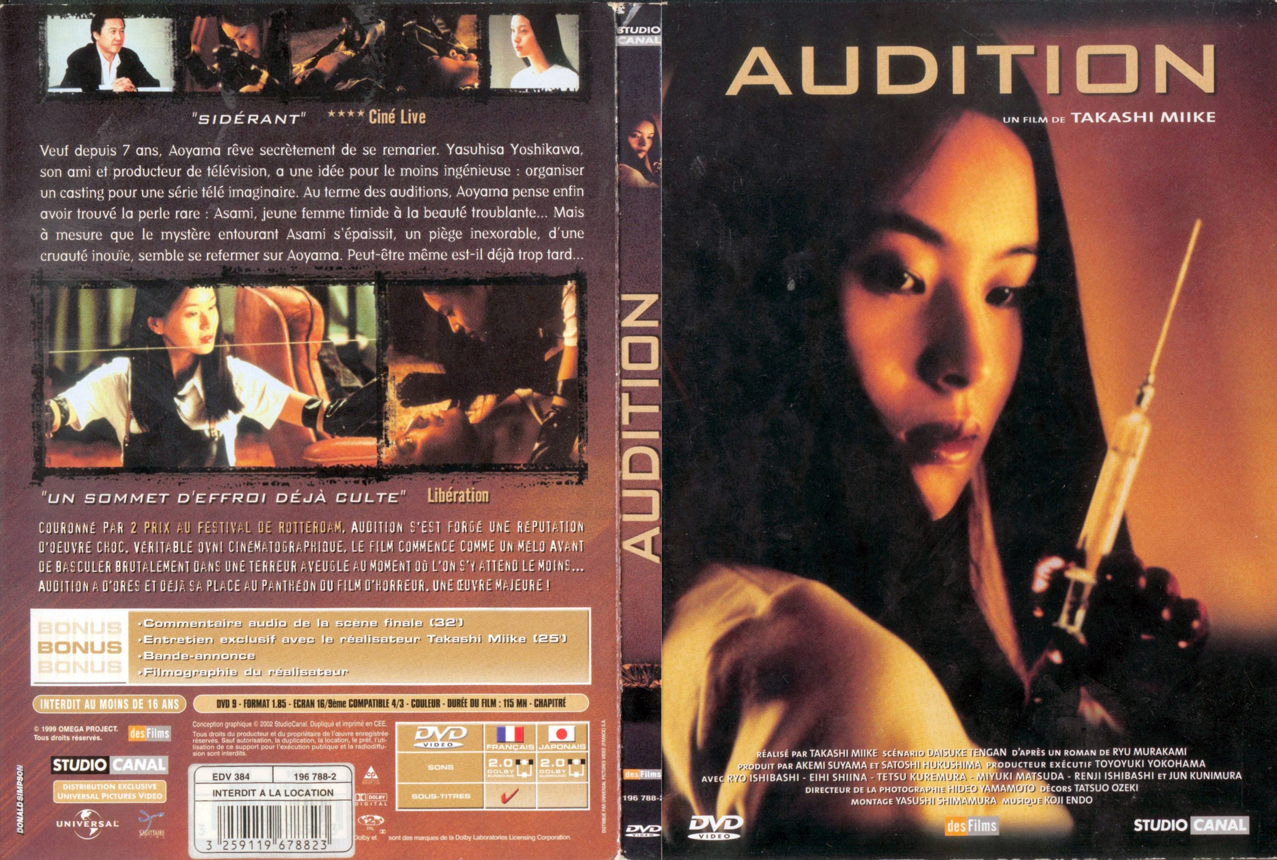 Jaquette DVD Audition v2