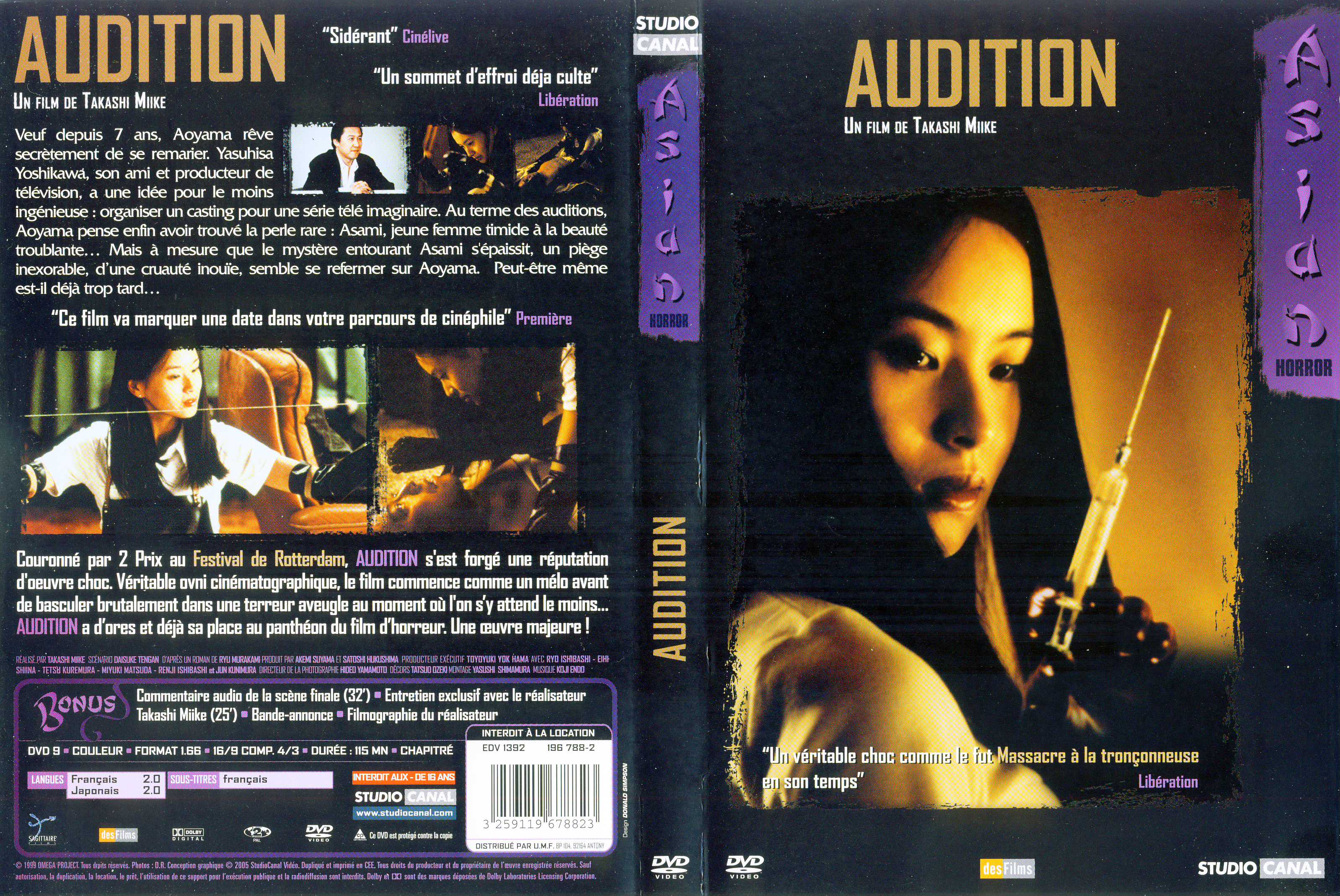 Jaquette DVD Audition v3