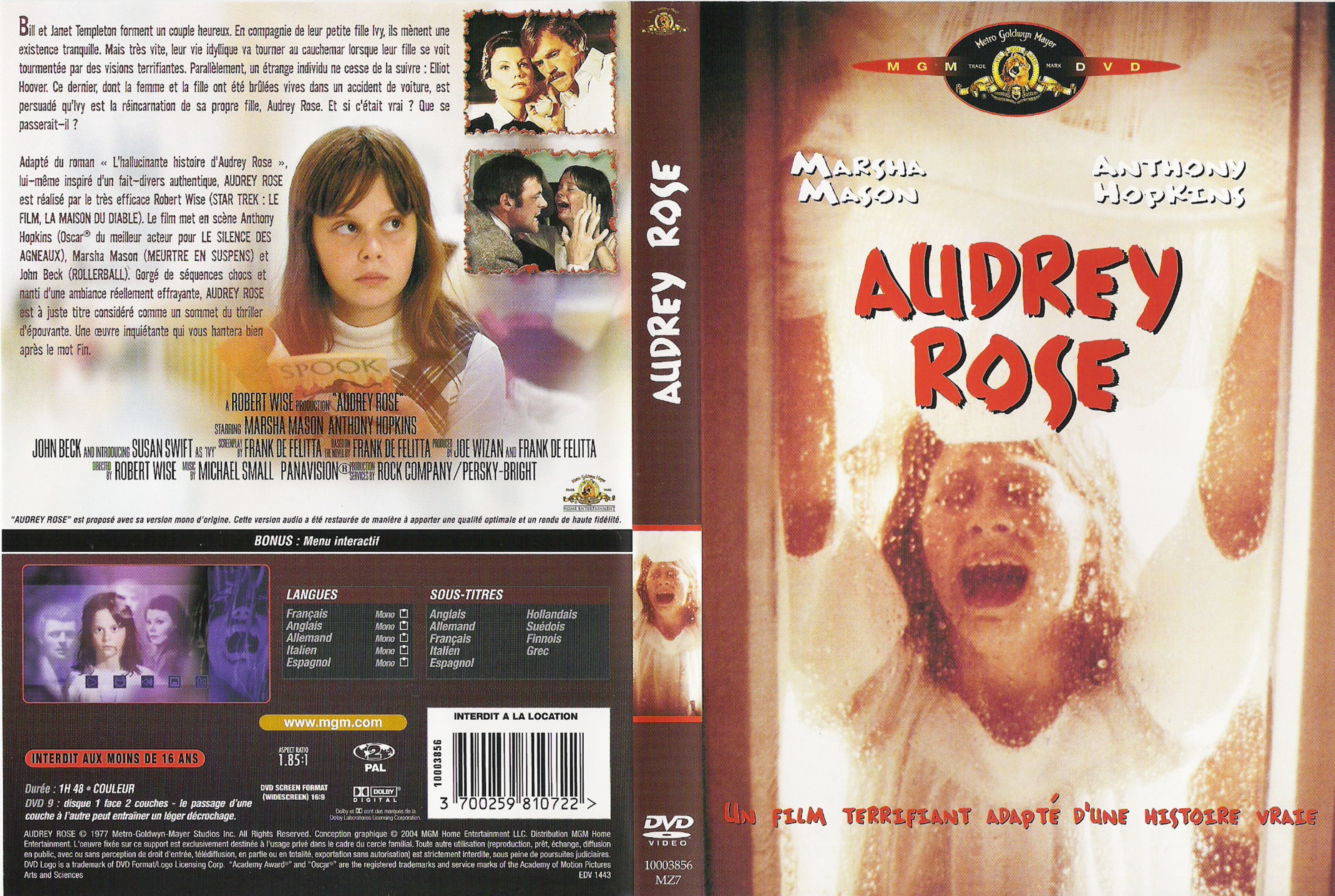 Jaquette DVD Audrey Rose