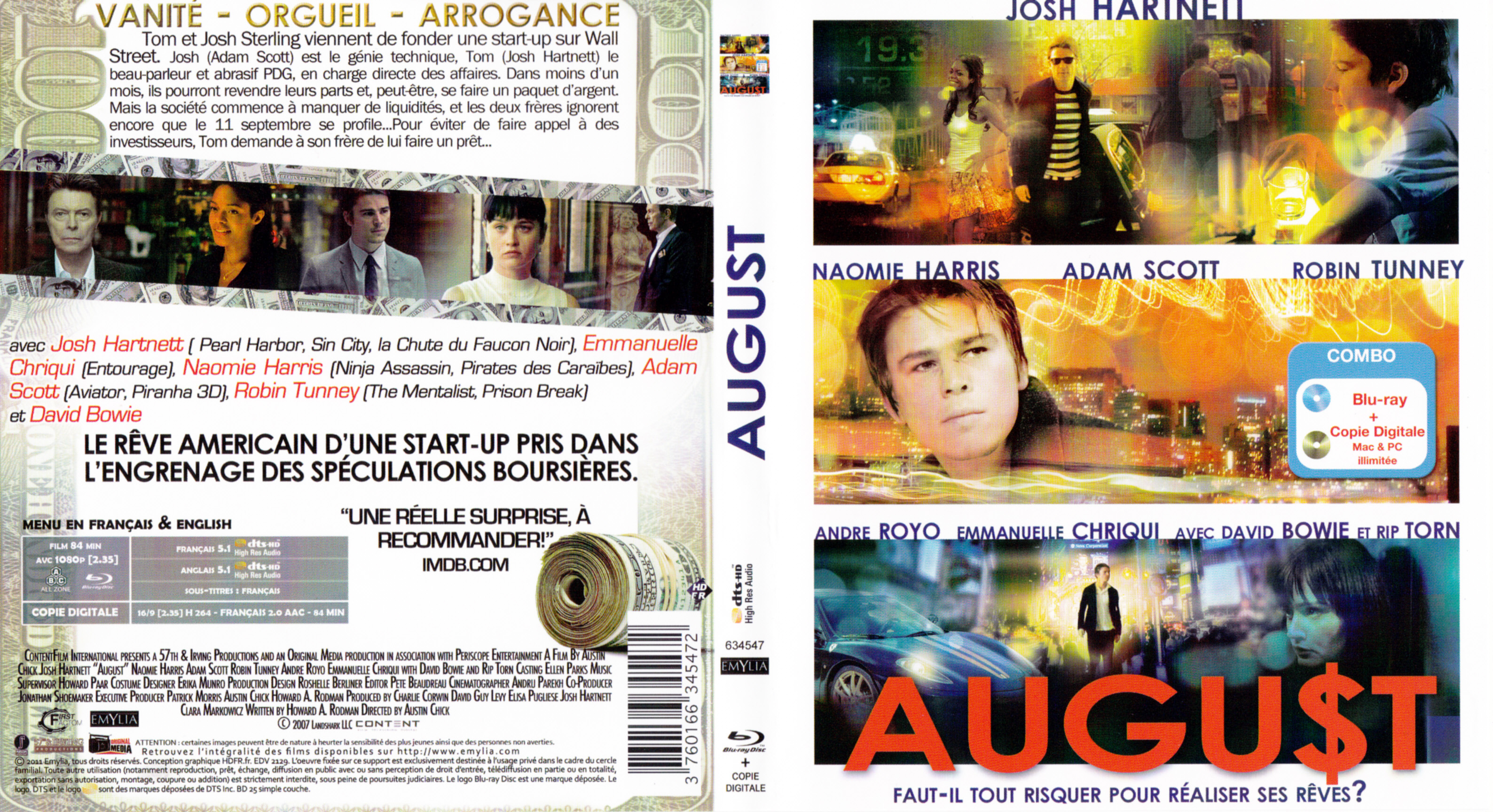 Jaquette DVD August (BLU-RAY)