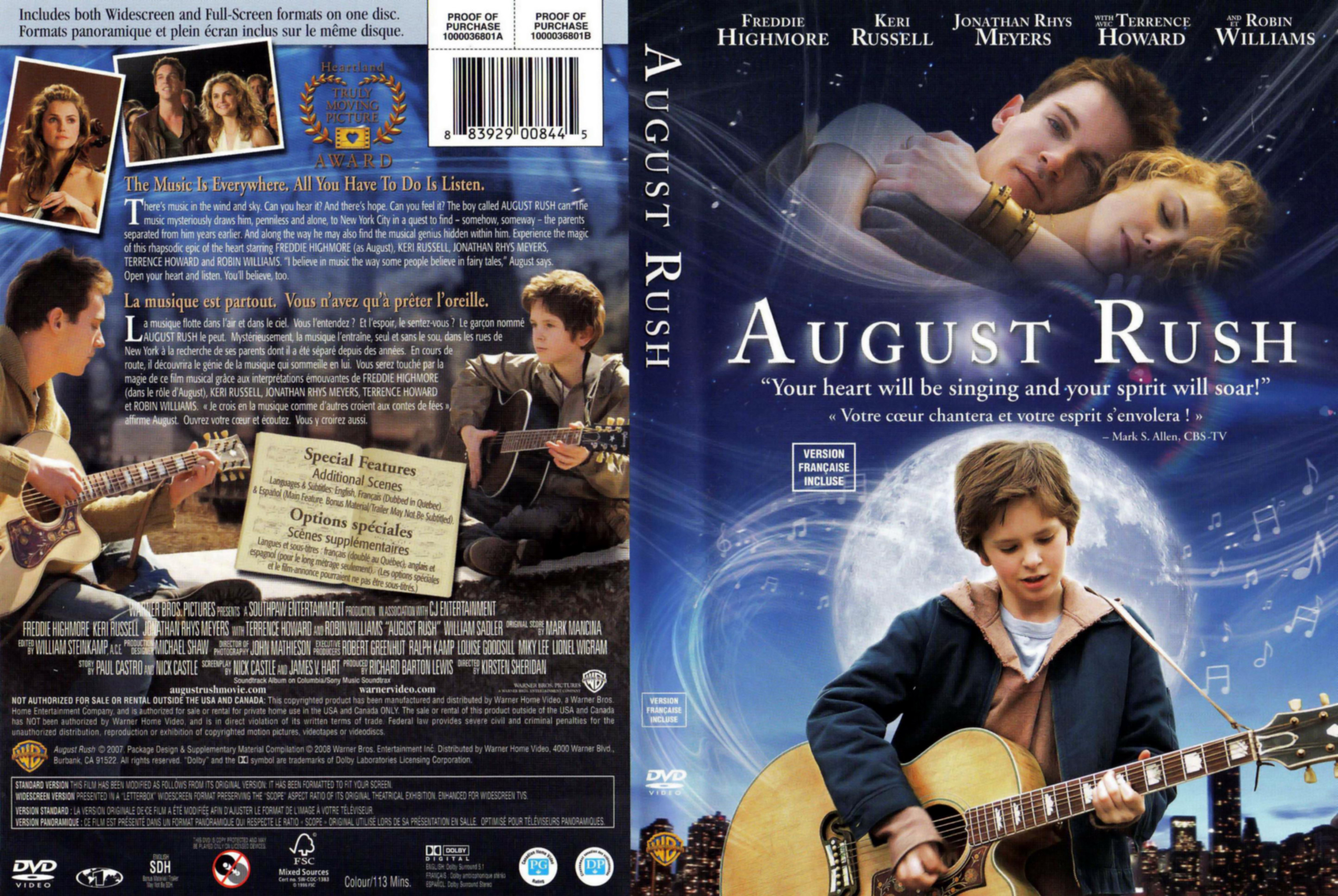 Jaquette DVD August rush v2