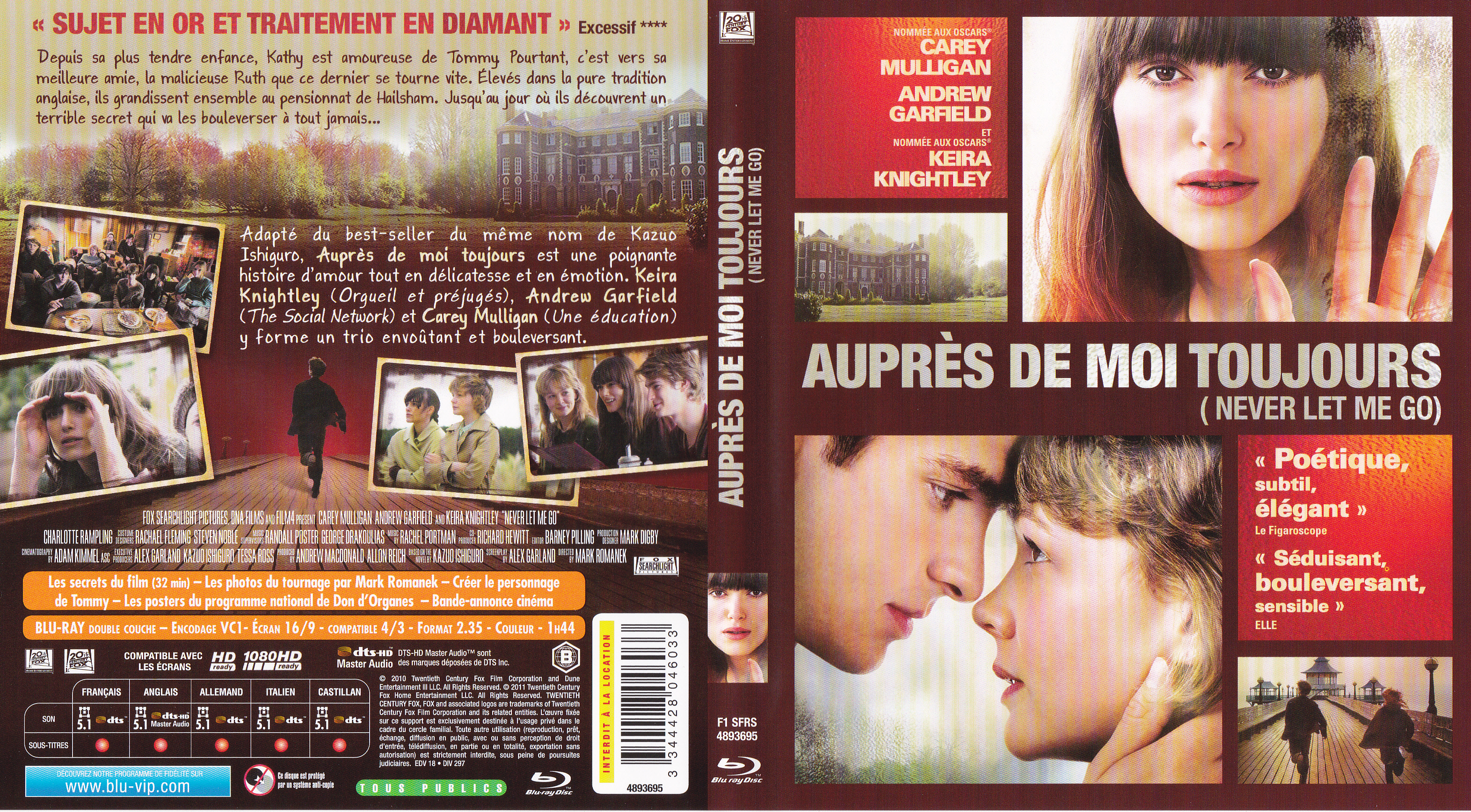 Jaquette DVD Auprs de moi toujours - Never let me go (BLU-RAY)