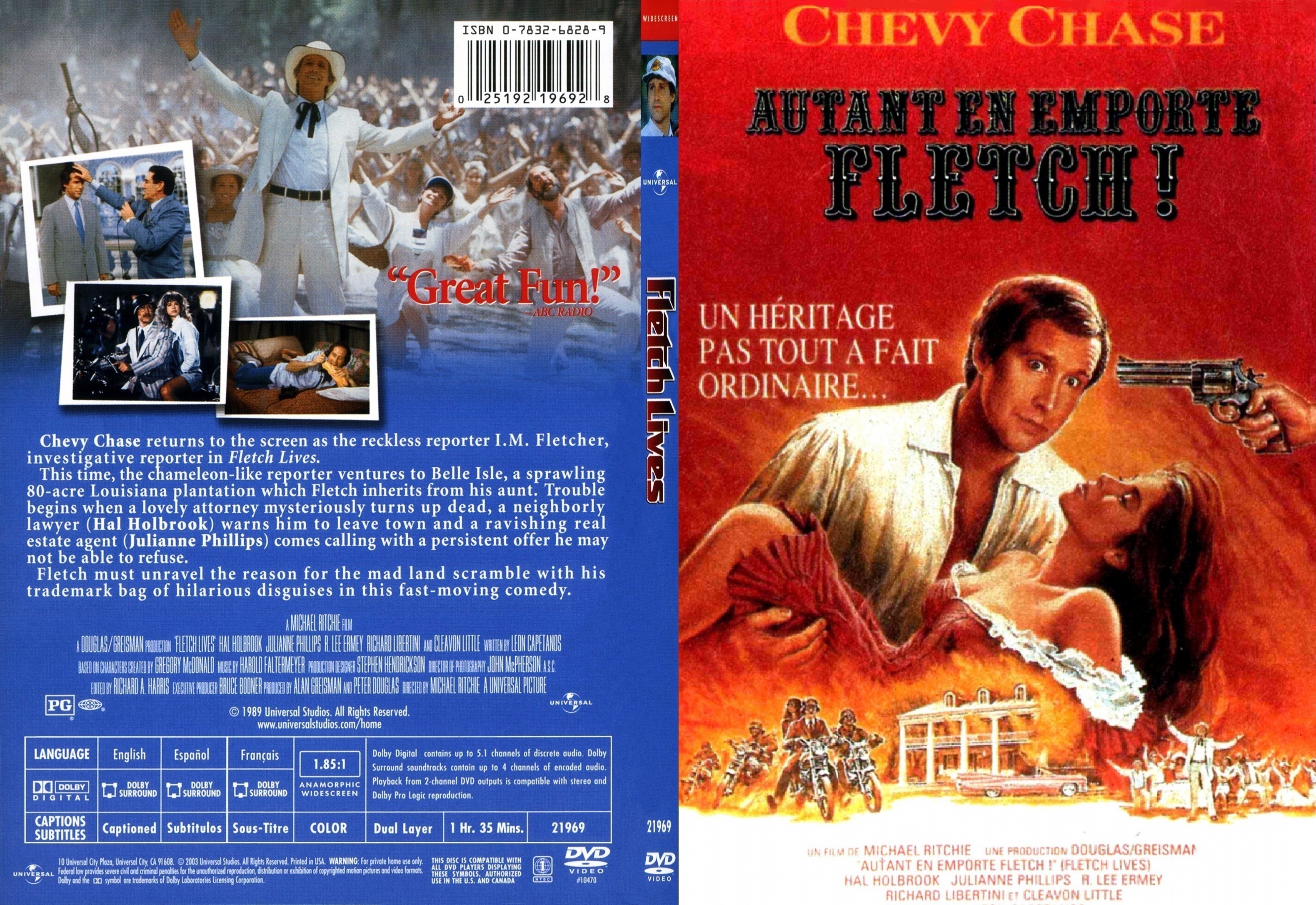 Jaquette DVD Autant en emporte Fletch custom