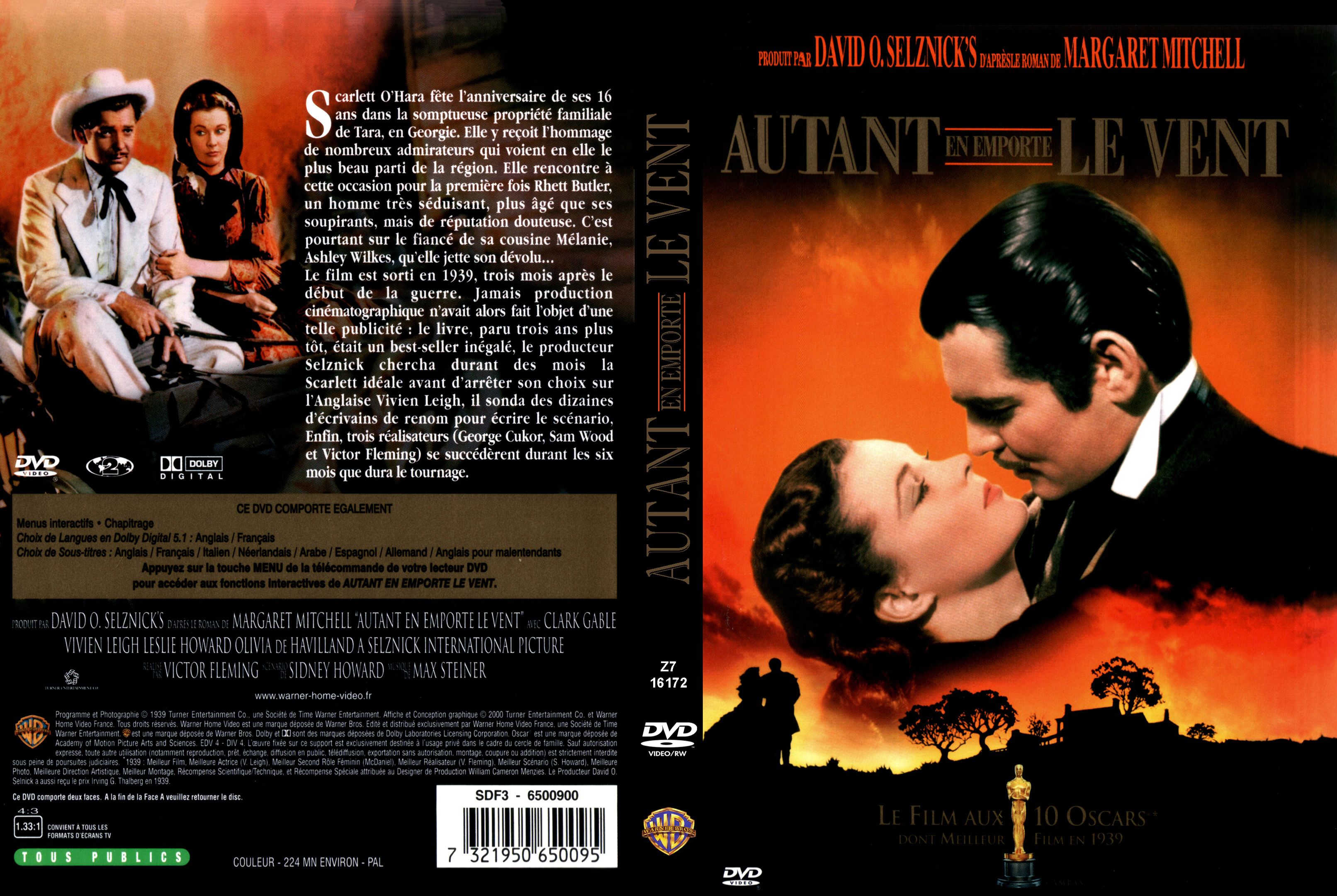 Jaquette DVD de Autant en emporte le vent - Cinéma Passion