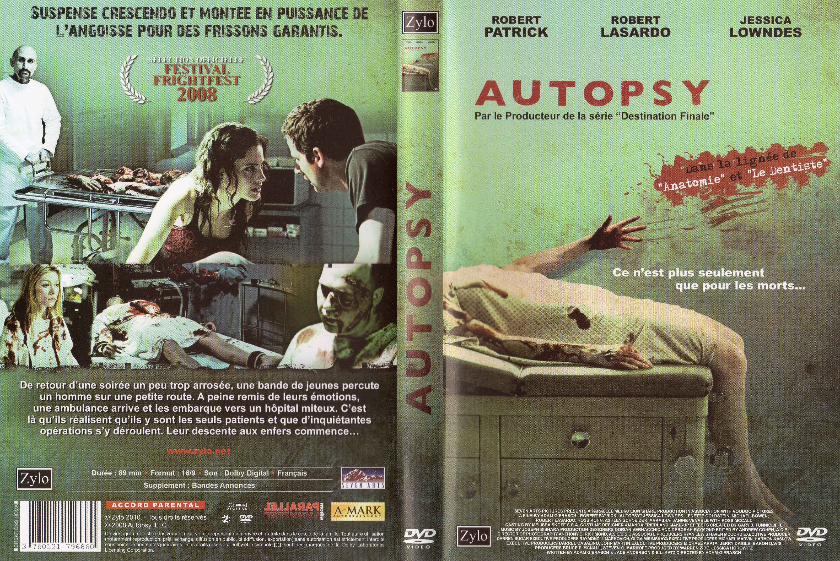 Jaquette DVD Autopsy (2010)