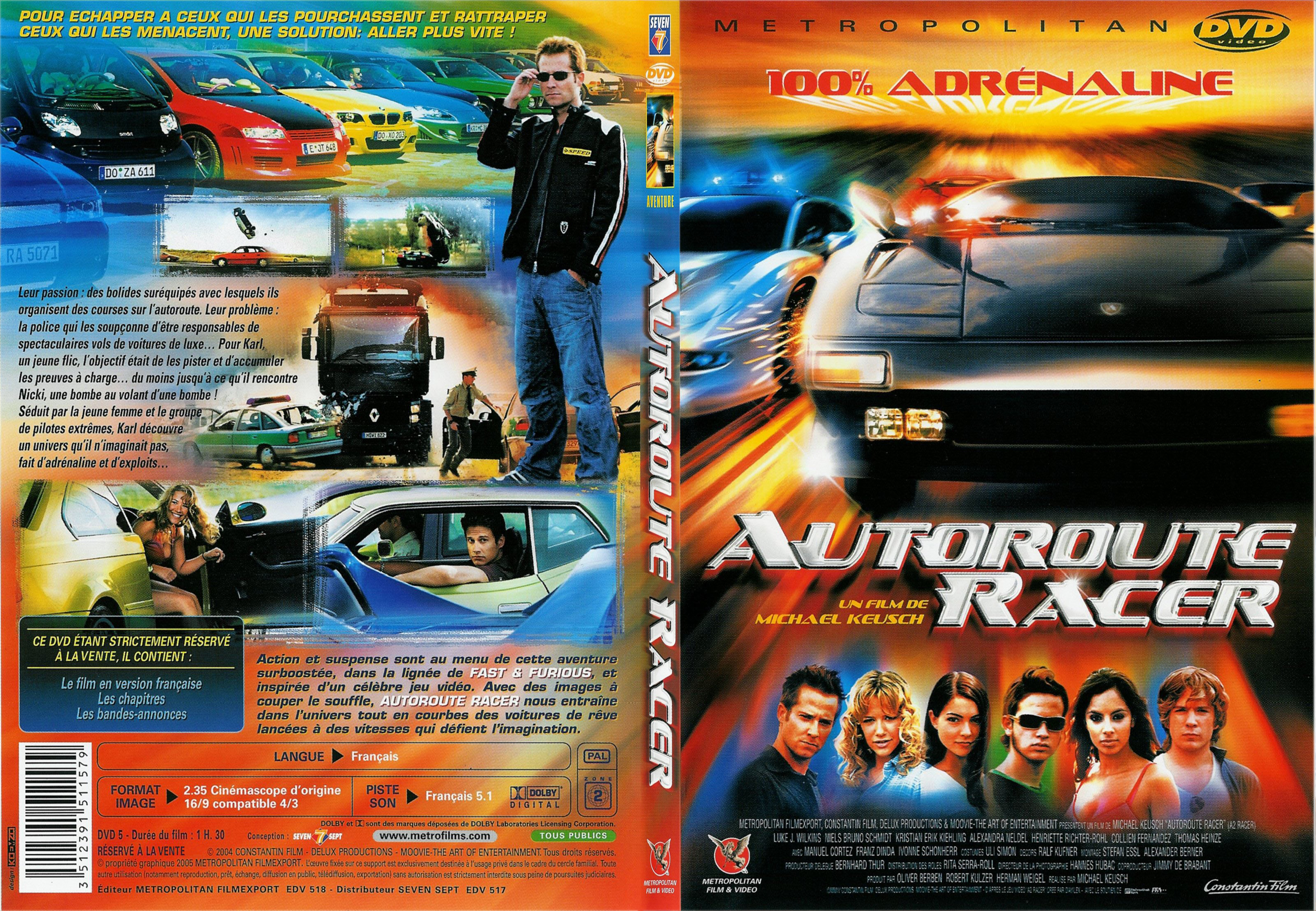 Jaquette DVD Autoroute racer - SLIM