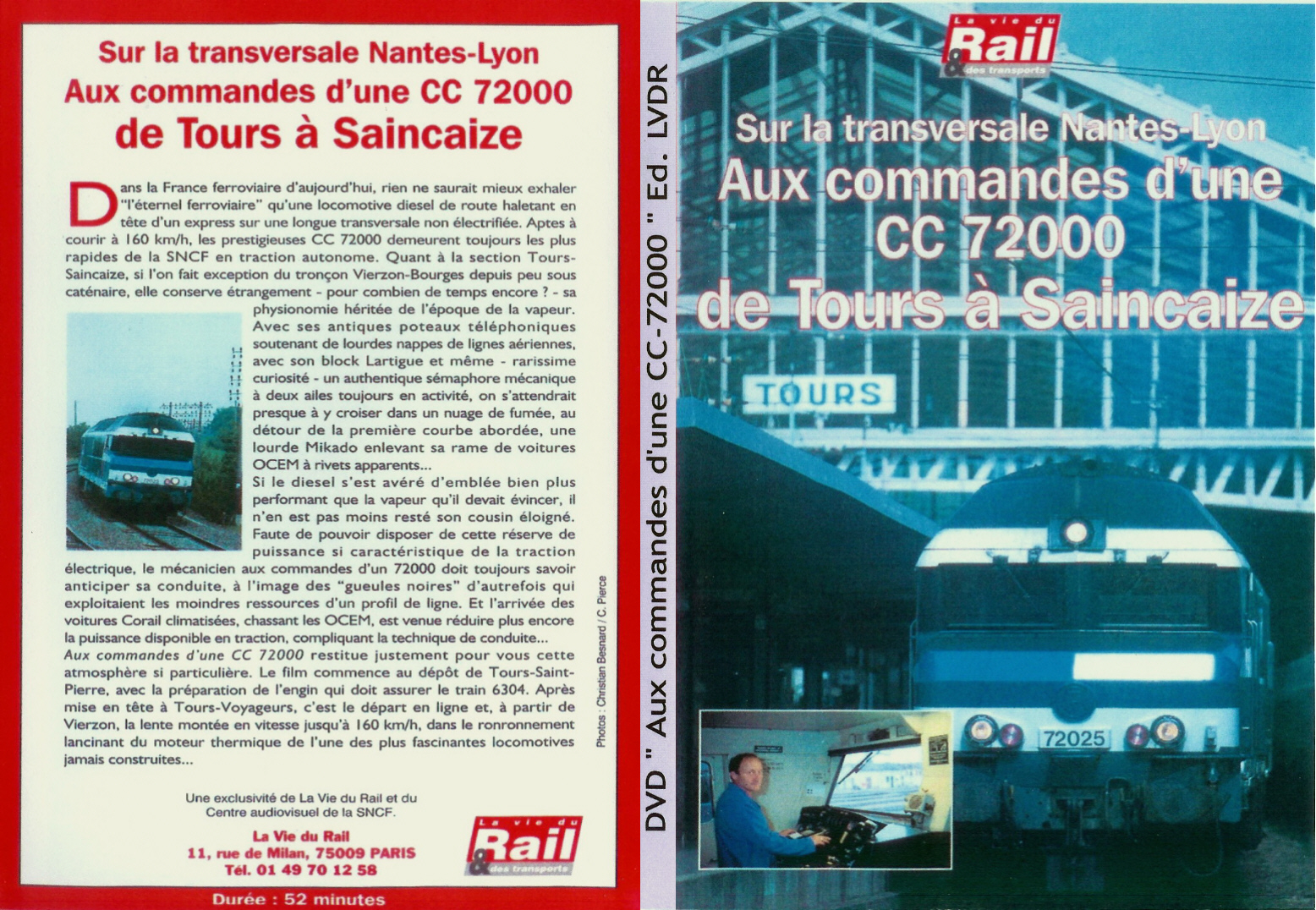 Jaquette DVD Aux commandes de la CC 72000 de Tours  Saincaize - SLIM