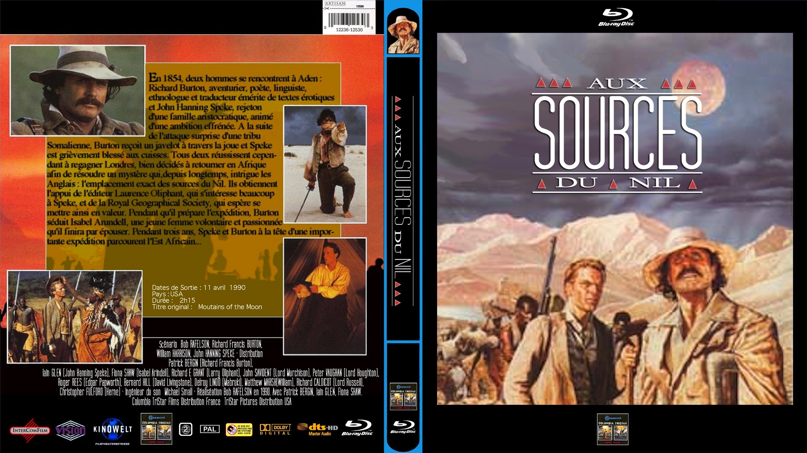 Jaquette DVD Aux sources du Nil custom (BLU-RAY)