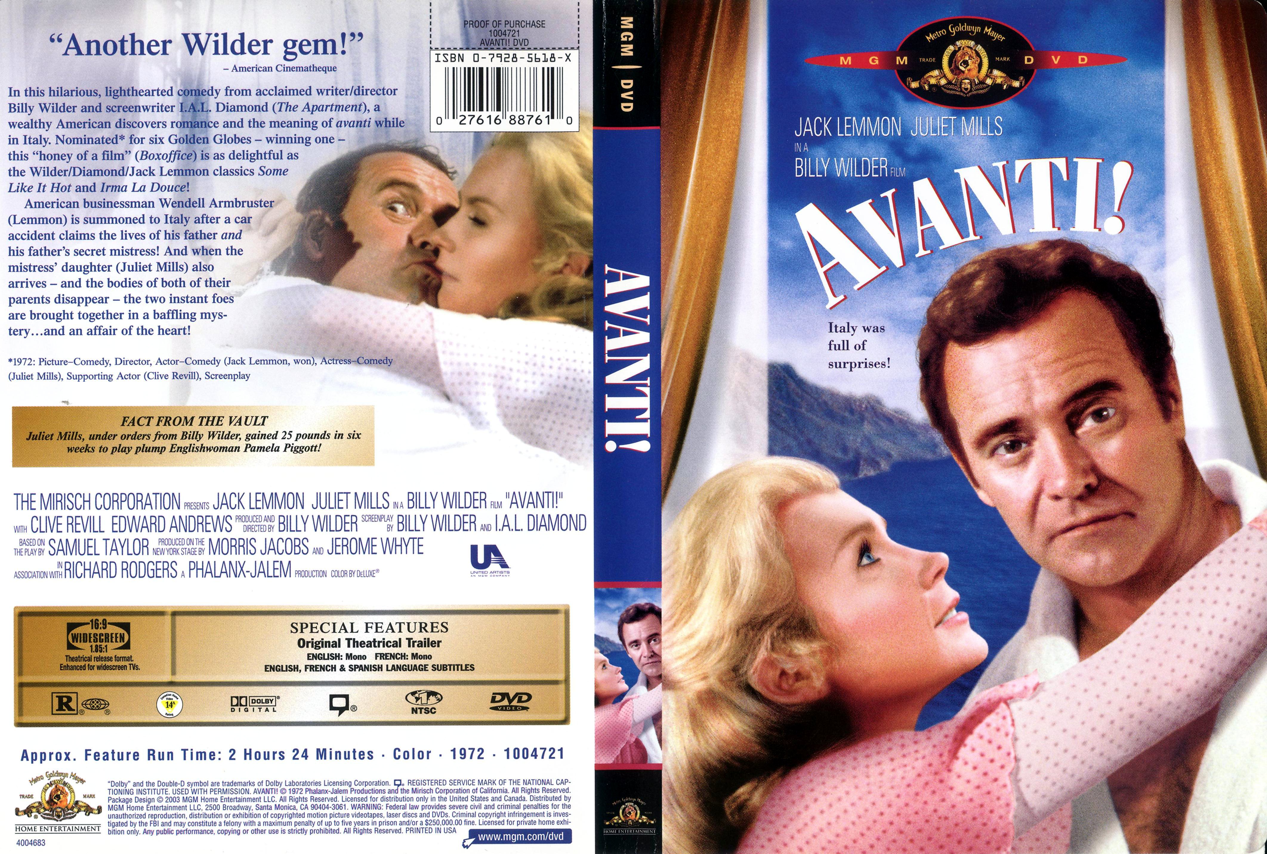 Jaquette DVD Avanti Zone 1