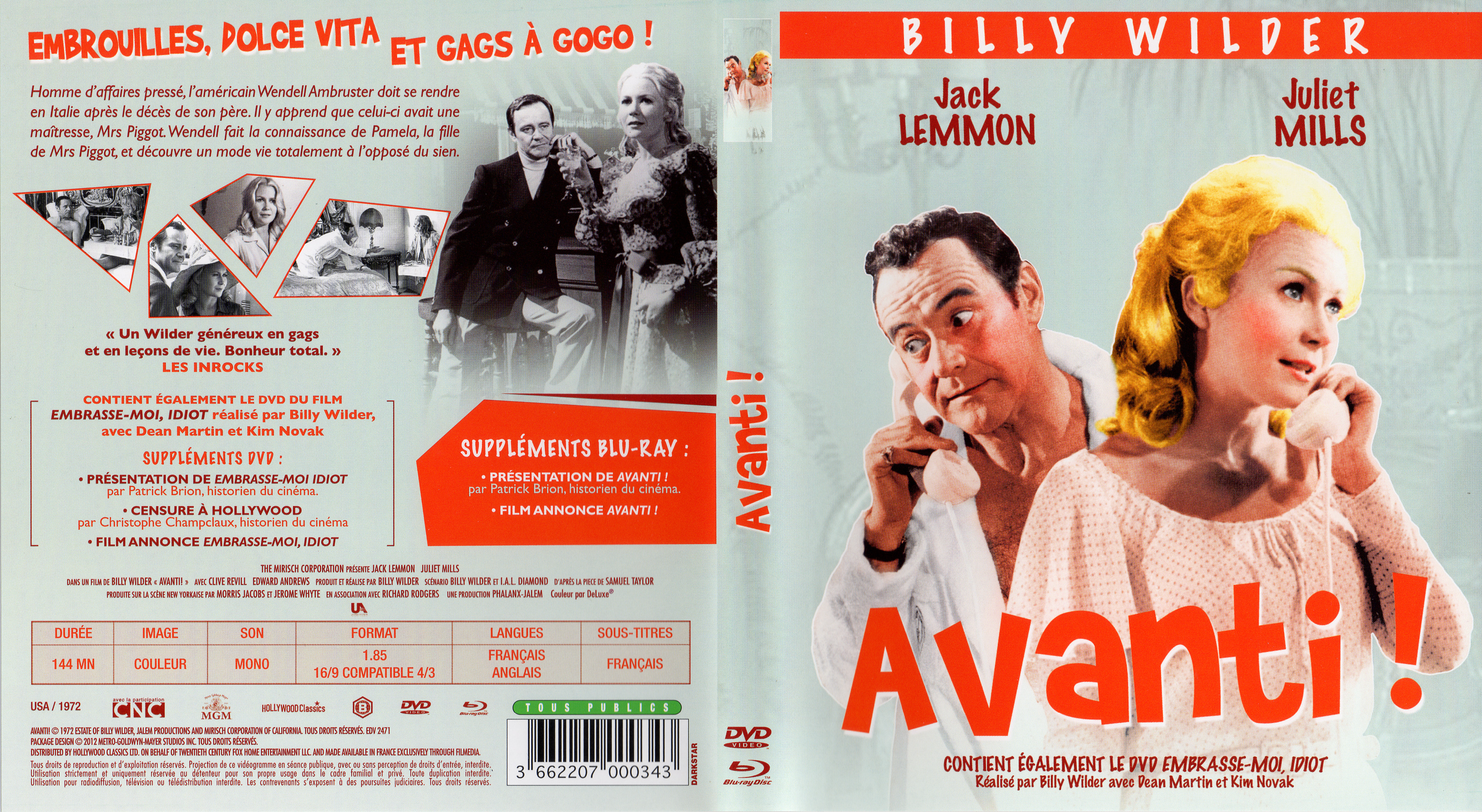 Jaquette DVD Avanti (BLU-RAY)