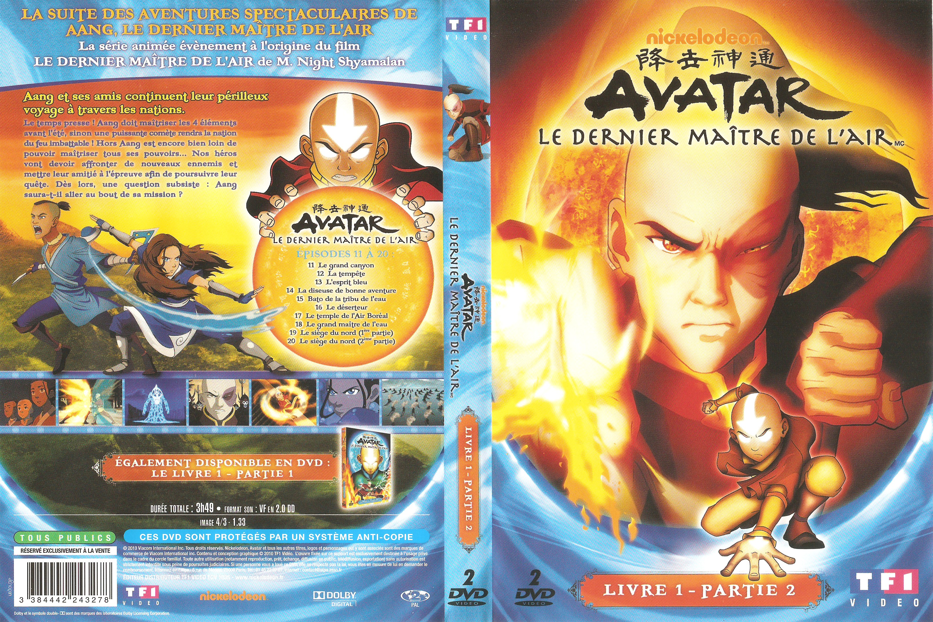 Jaquette DVD Avatar Le dernier maitre de l