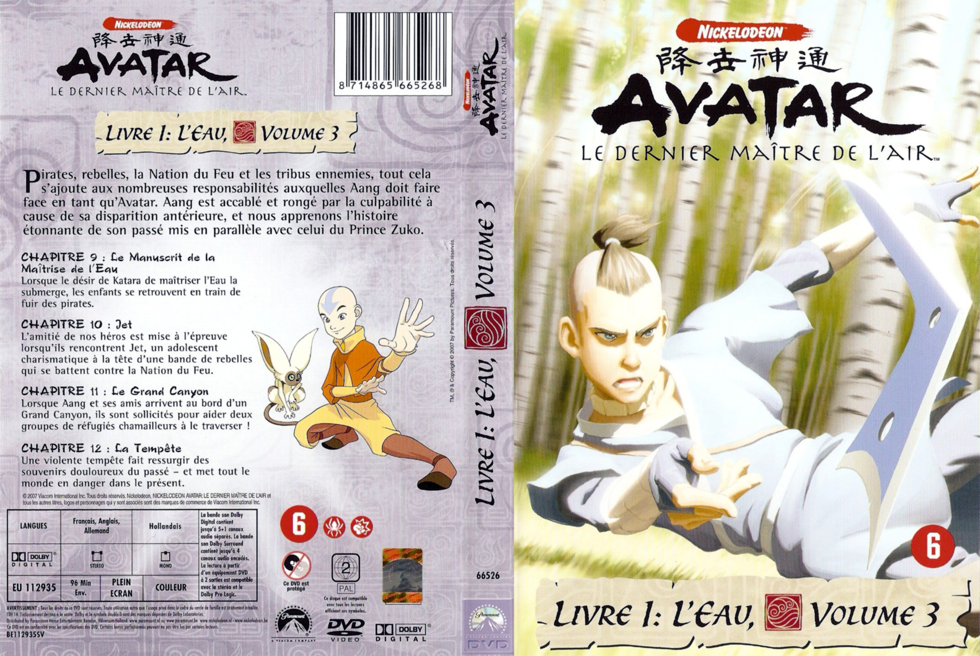 Jaquette DVD Avatar Le dernier maitre de l