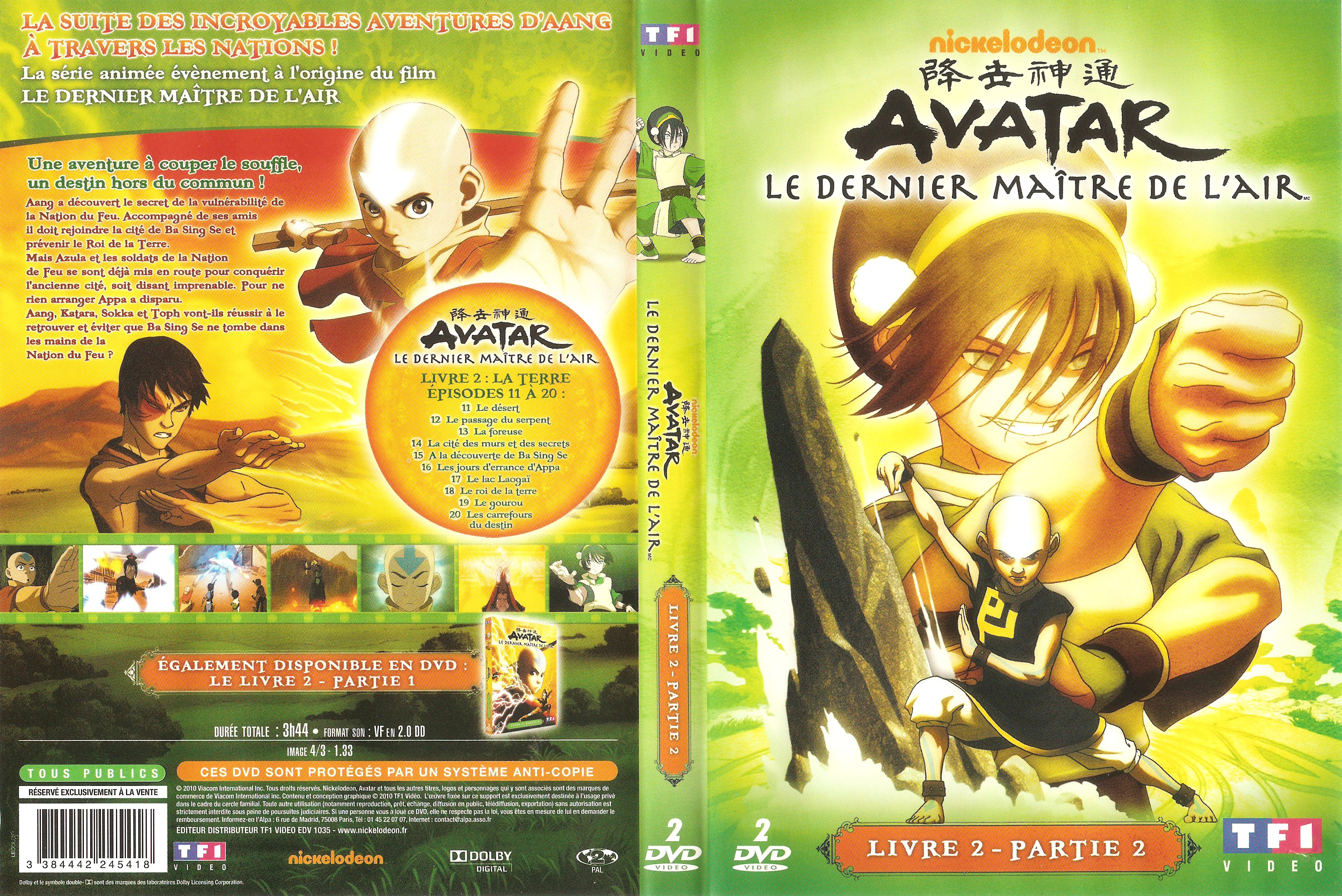 Jaquette DVD Avatar Le dernier maitre de l