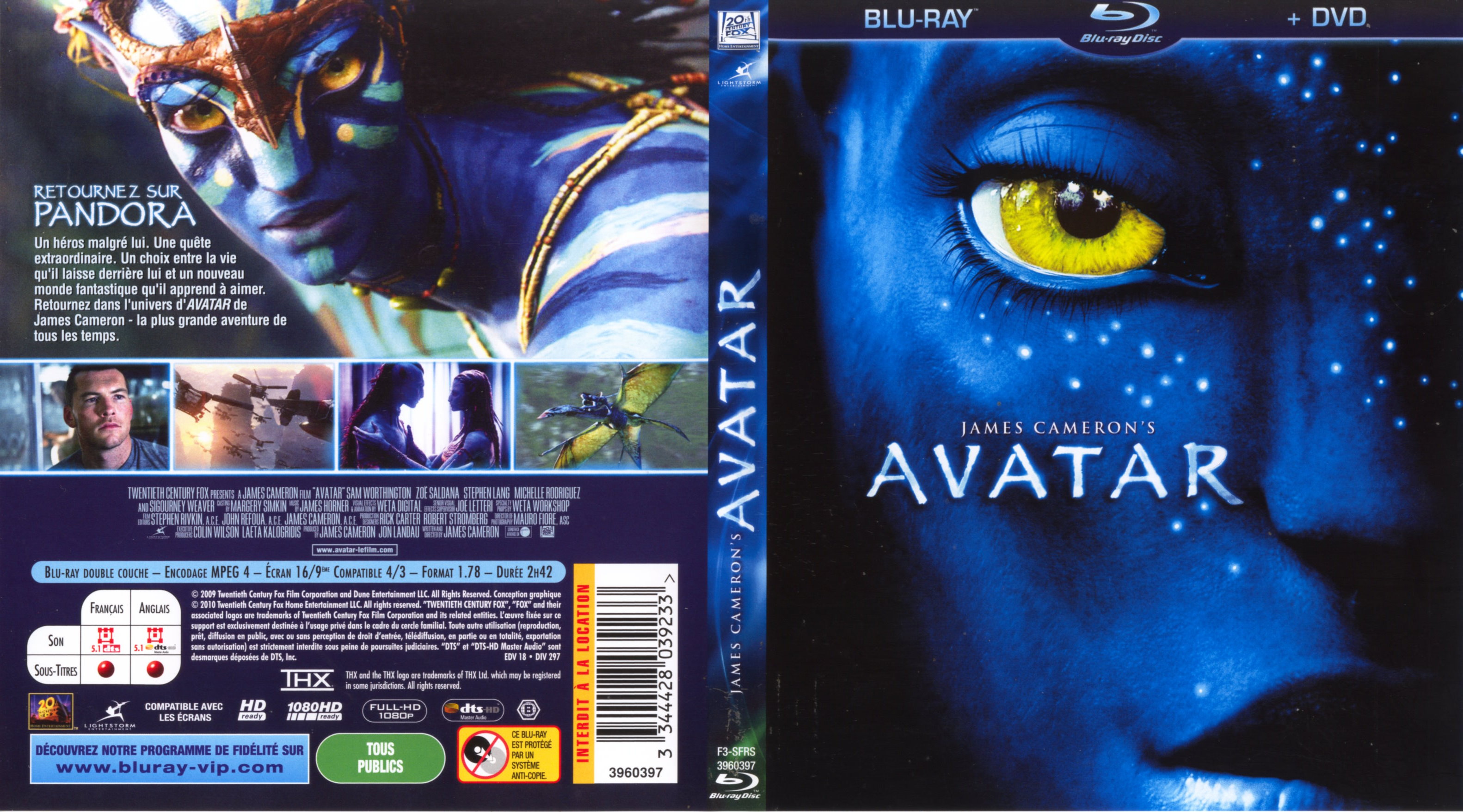 Jaquette DVD Avatar (BLU-RAY)